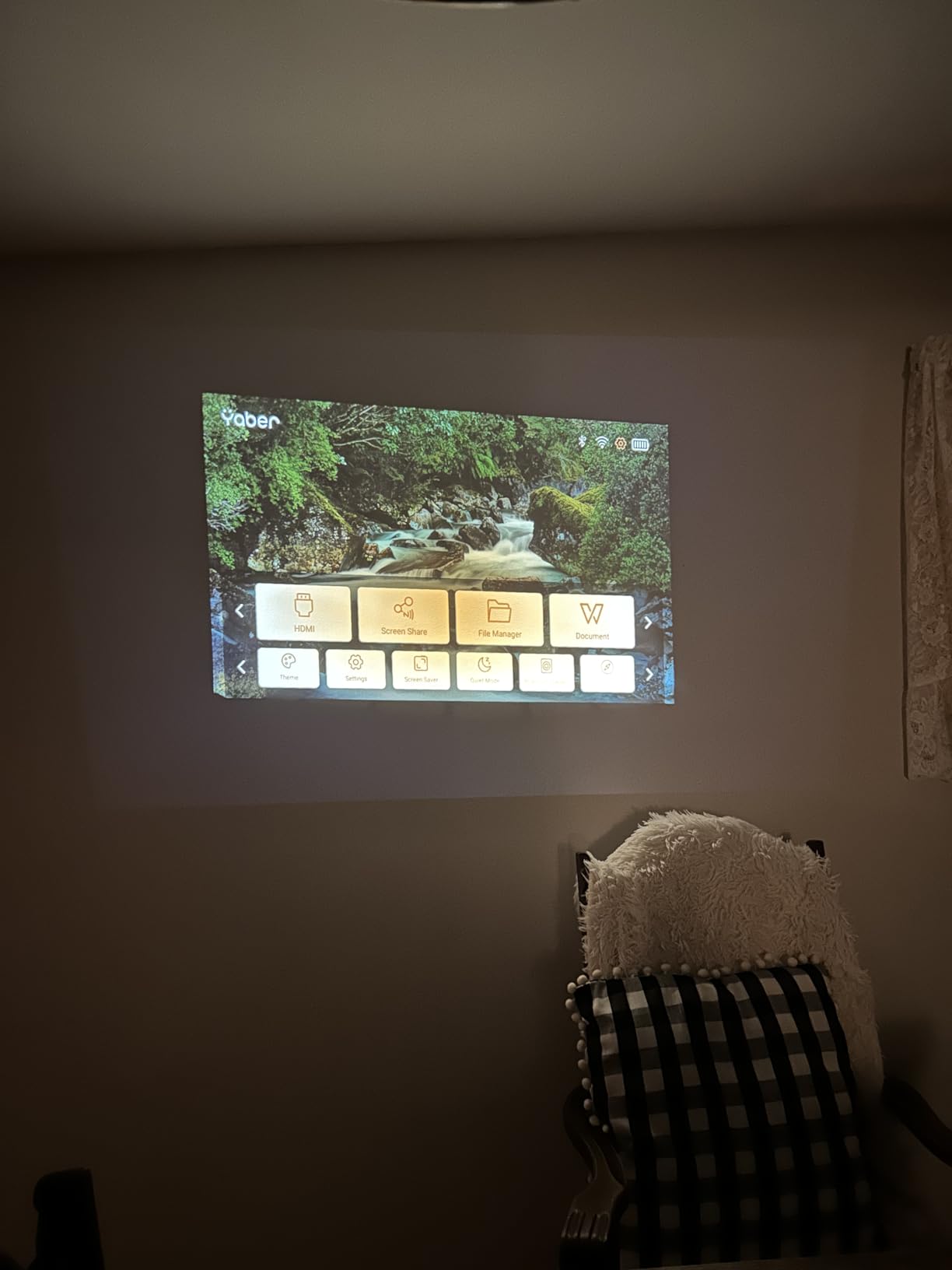 [Sound by JBL & Built-in Battery] Yaber T2 Outdoor Projector with WiFi 6 and Bluetooth, Native 1080P Smart Movie Portable Projector for Inside and Outside, Compatible with TV Dongle (Not included) customer photo 1