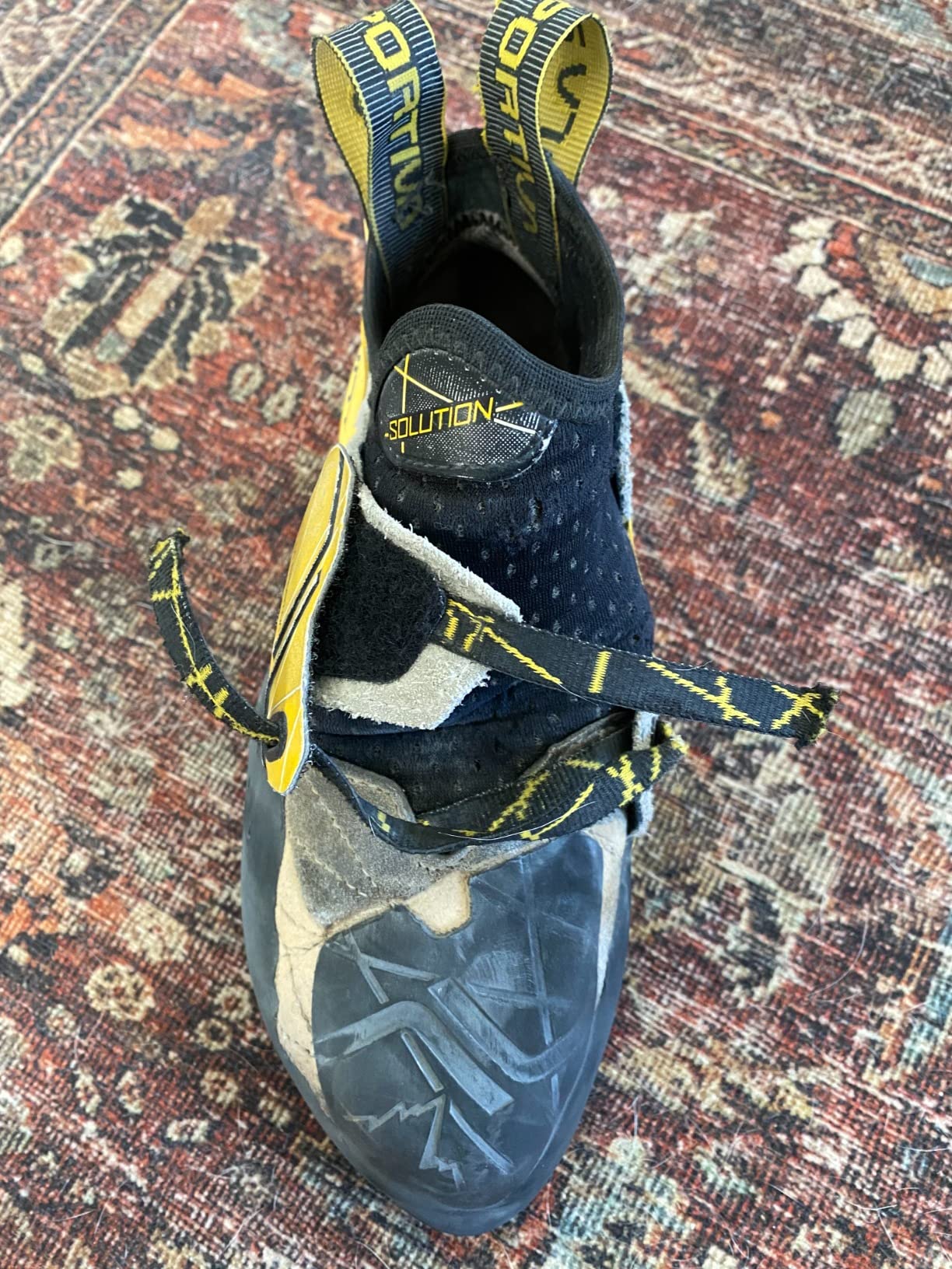 La Sportiva Mens Solution Rock Climbing Shoe | High Performance Climber, Supportive Slipper Design, Precise Fit, 1 Strap Hook & Loop customer photo 2