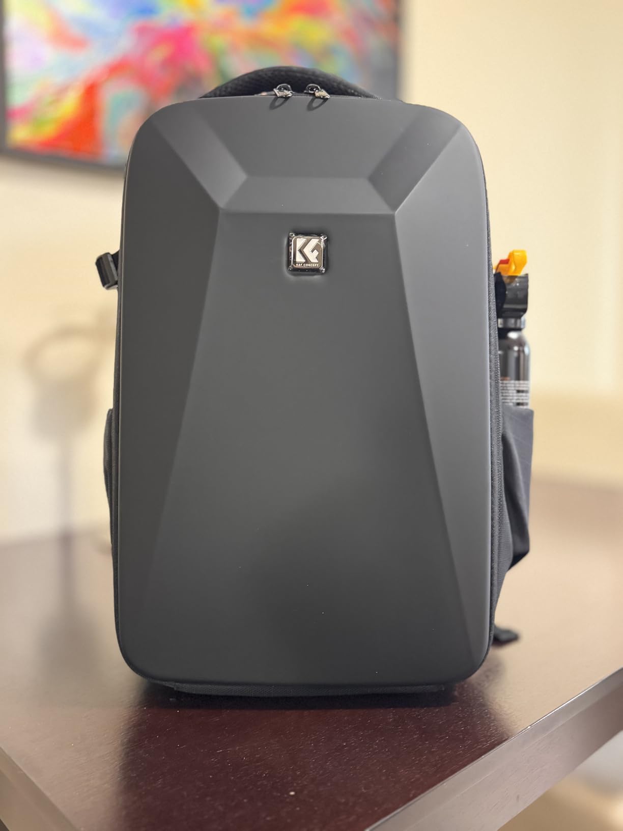 K&F CONCEPT Camera Backpack,Hardshell Photography DSLR Camera Bag with 15-15.6 Inch Laptop Compartment Hard Shell Camera Case Compatible with Canon/Nikon/Sony/DJI Mavic Drone customer photo 1
