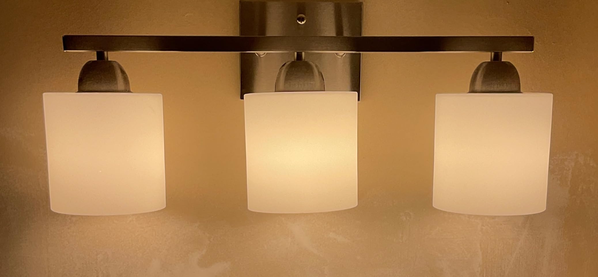 Mecgirn Matte Black Milk Glass Wall Sconces, 1 Pack Hardwired Indoor Wall Light Fixtures for Living Room, Hallway, Bedroom, Ceramic E26 Sockets (Bulbs Not Included) customer photo 1