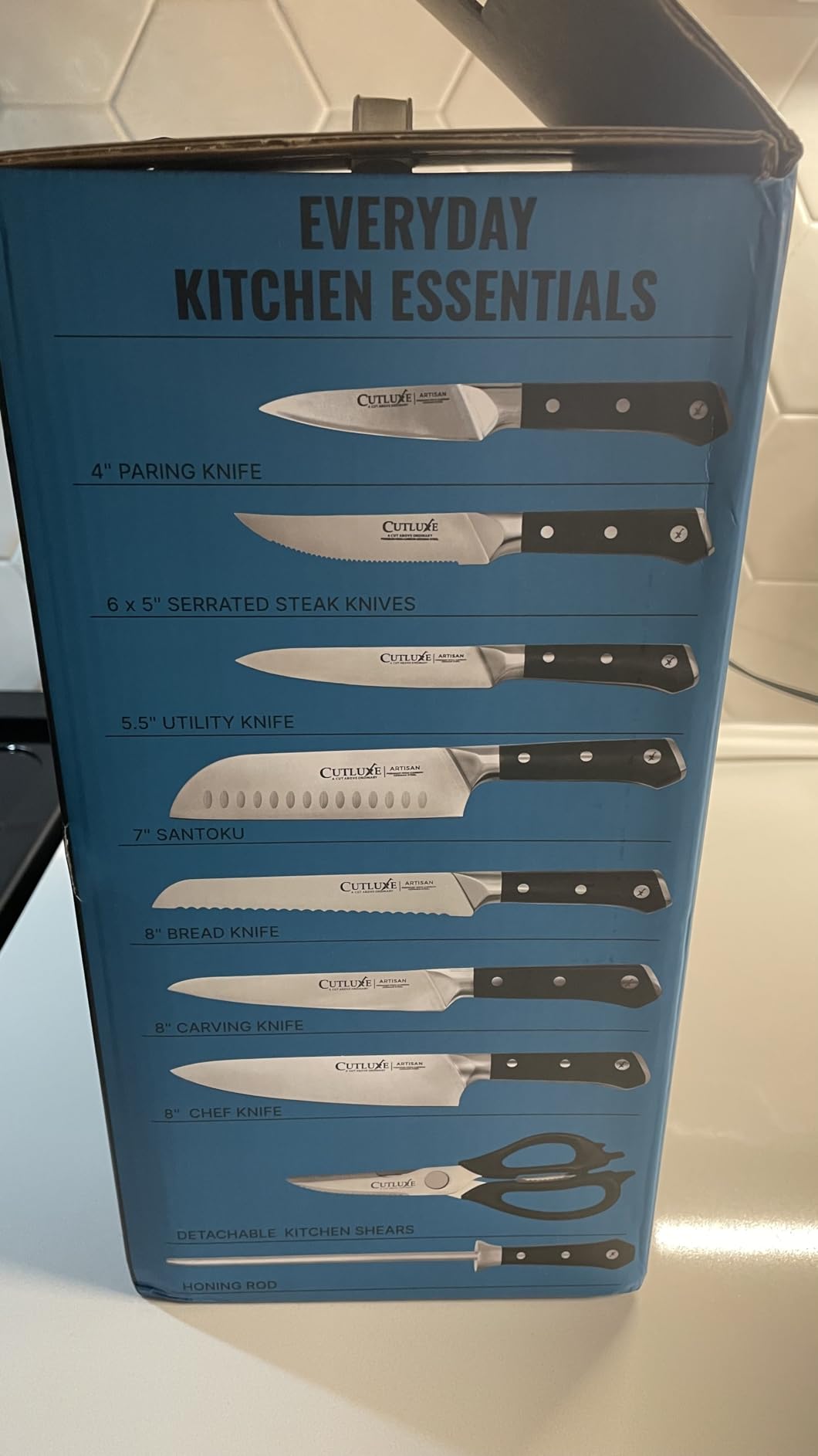 Cutluxe 15-Piece Knife Set, Kitchen Knives with Walnut Wood Block | High Carbon German Steel Blades, Full Tang Ergonomic Pakkawood Handles - Artisan Series customer photo 1