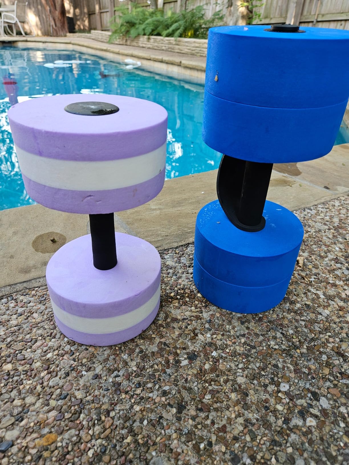 Hikeen 6-Piece Water Aerobics Pool Exercise Equipment, Aqua Aerobics Equipment Set,Includes High Density Water Dumbbell Aqua Belt and Ankle Weights for Aquatic Therapy,Pool Fitness customer photo 2