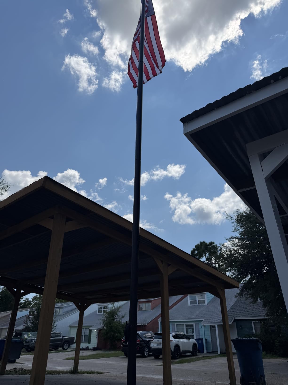 20FT Heavy Duty Flag Pole for Outside House, Real 12 Gauge Aluminum | 100MPH Wind Tested All Weather, Residential & Commercial, Includes USA Flag & All Hardware to Fly Two Flags, Easy Install customer photo 1