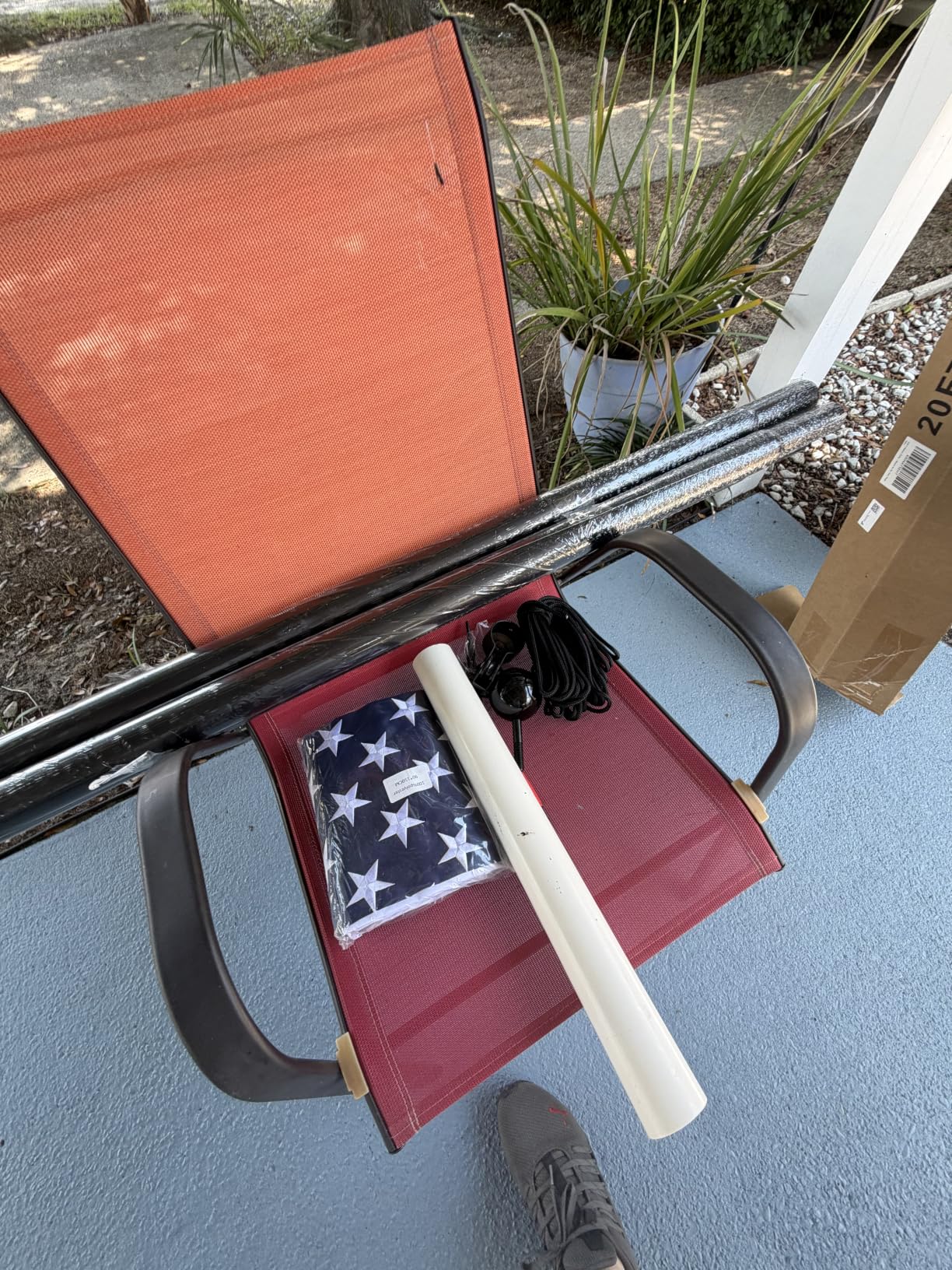 20FT Heavy Duty Flag Pole for Outside House, Real 12 Gauge Aluminum | 100MPH Wind Tested All Weather, Residential & Commercial, Includes USA Flag & All Hardware to Fly Two Flags, Easy Install customer photo 2