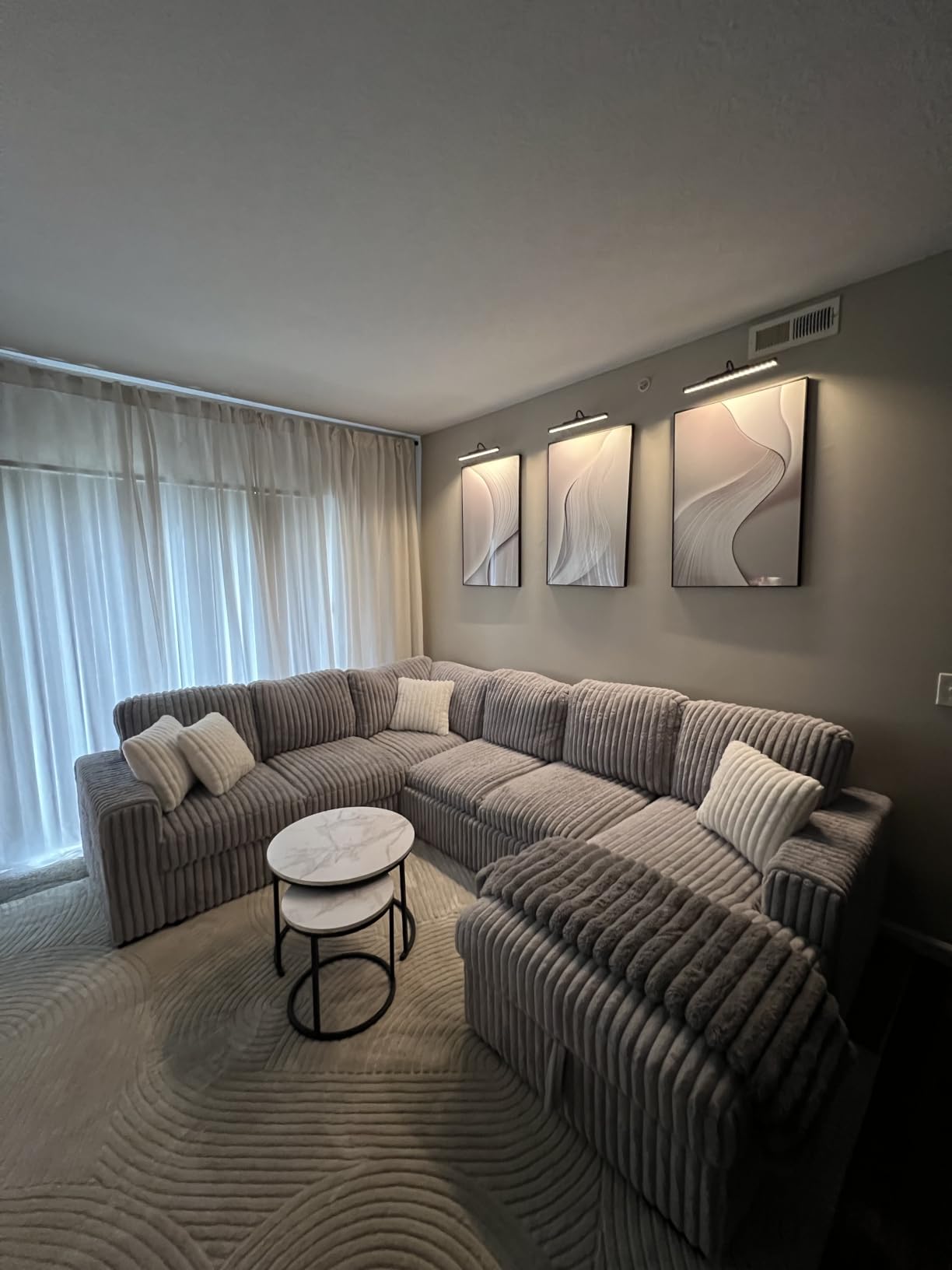 Large Framed Modern Luxury Large Wall Art for Living Room, 3 Piece Horizontal Type Prints, Black Solid Frames, Gold Life Tree Pictures customer photo 1