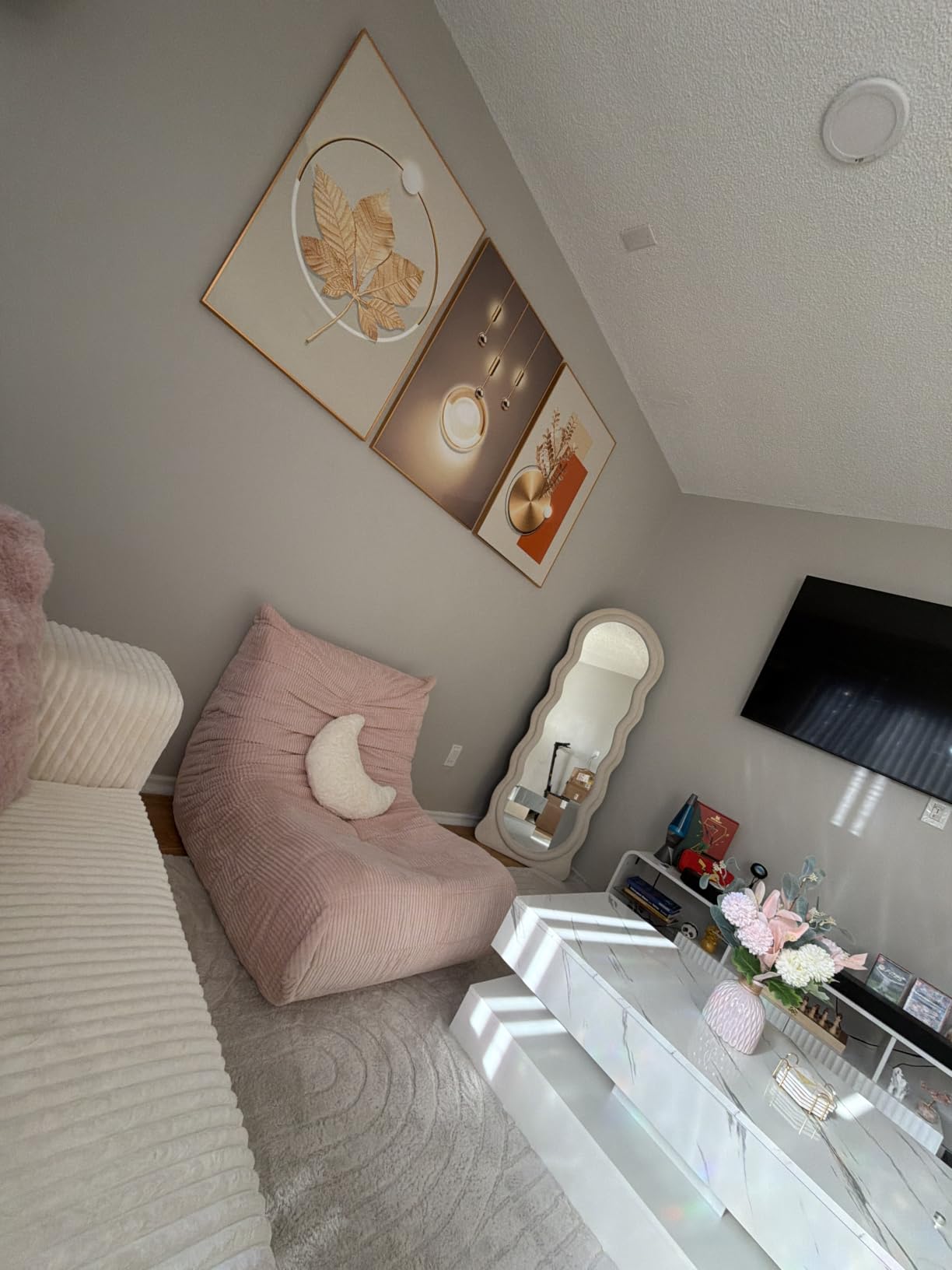 Framed Modern Luxury Gold Large Wall Art for Living Room, 3 Piece 16x24 In customer photo 2