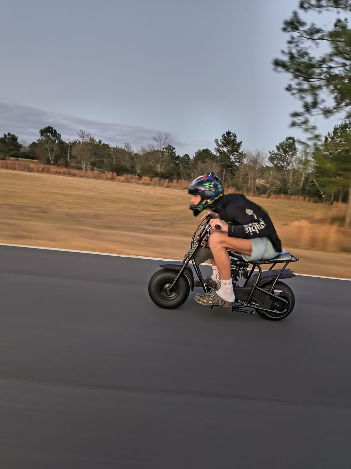 BRM100 Mini Dirt Pit Bike 105cc 4-Stroke Off Road for Teens Adults 220 LBS | 3.5HP EPA-Approved Engine, Up To 30 Mph, Rear Disc Brake, 145/70-6 Knobby Fat Tires, Pull-Start, 90% Assembled, Black, Basic customer photo 1