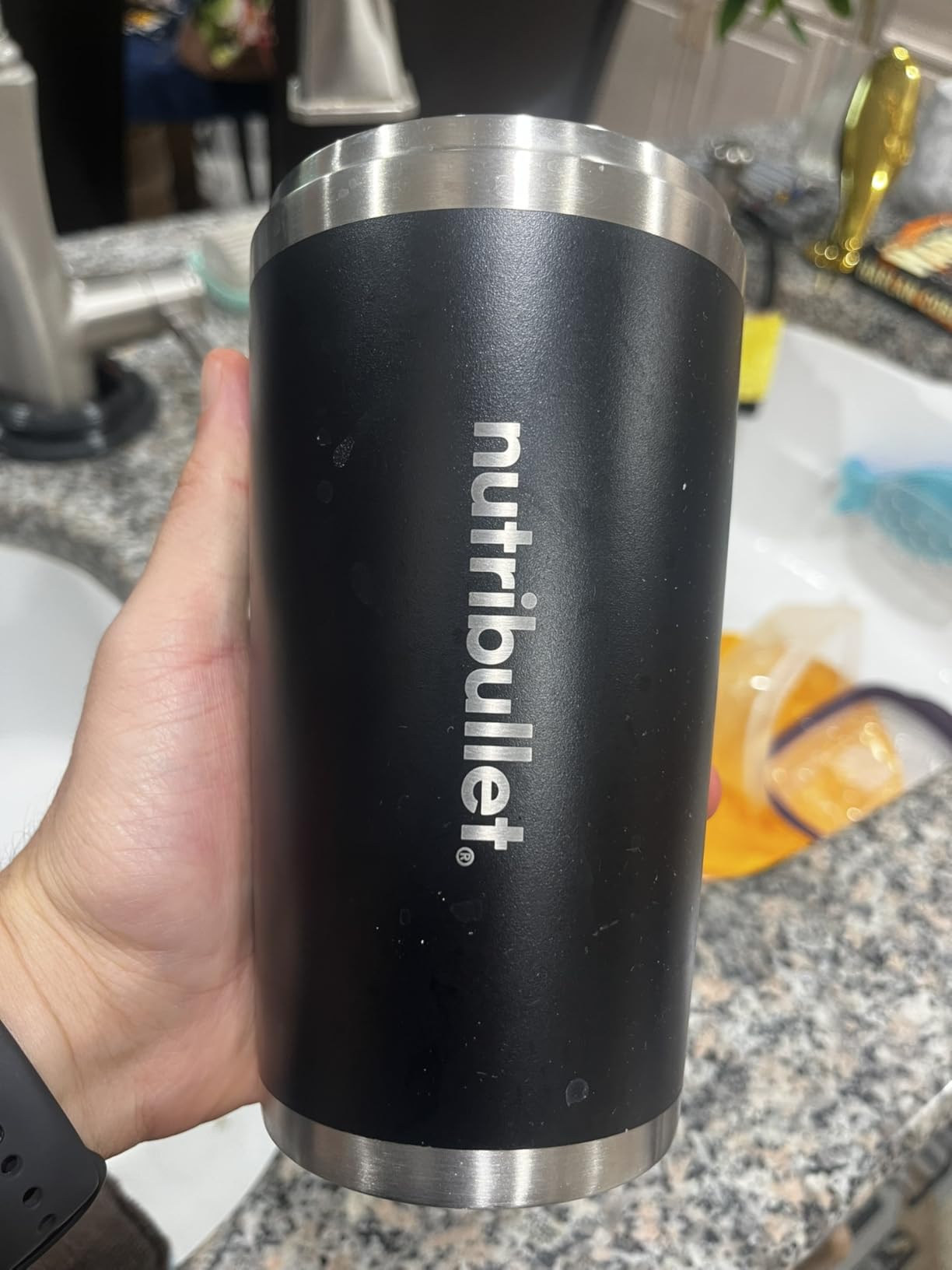 nutribullet Flip Portable Blender with Insulated Cup, Cordless, Black, NBPB50350AK customer photo 1