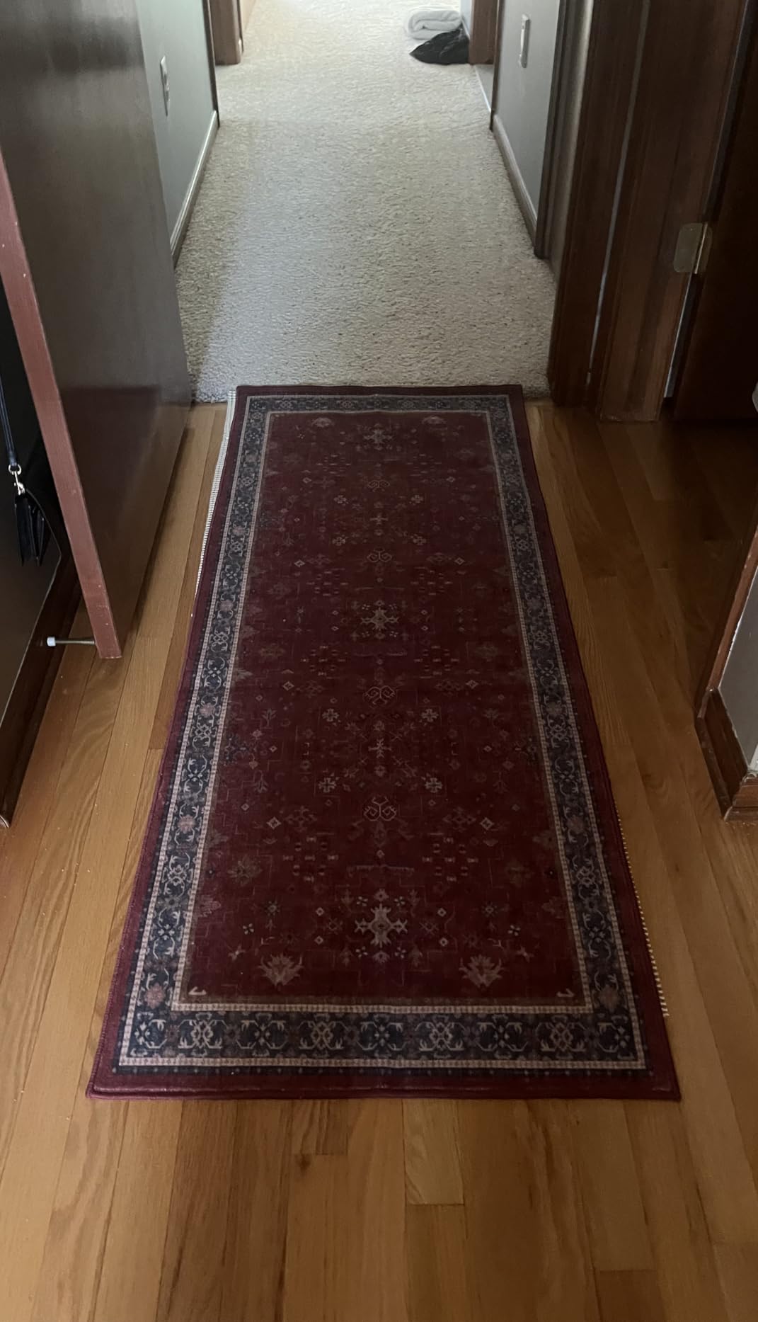 Black Boho Washable 2x6 Runner Rugs for Hallway Kitchen Bedroom Beside Laundry Room Bathroom Rug, Pet & Kids Friendly, Non Slip Low Pile Stain Resistant Soft Foldable Long 24 x 72 Floor Carpet customer photo 1