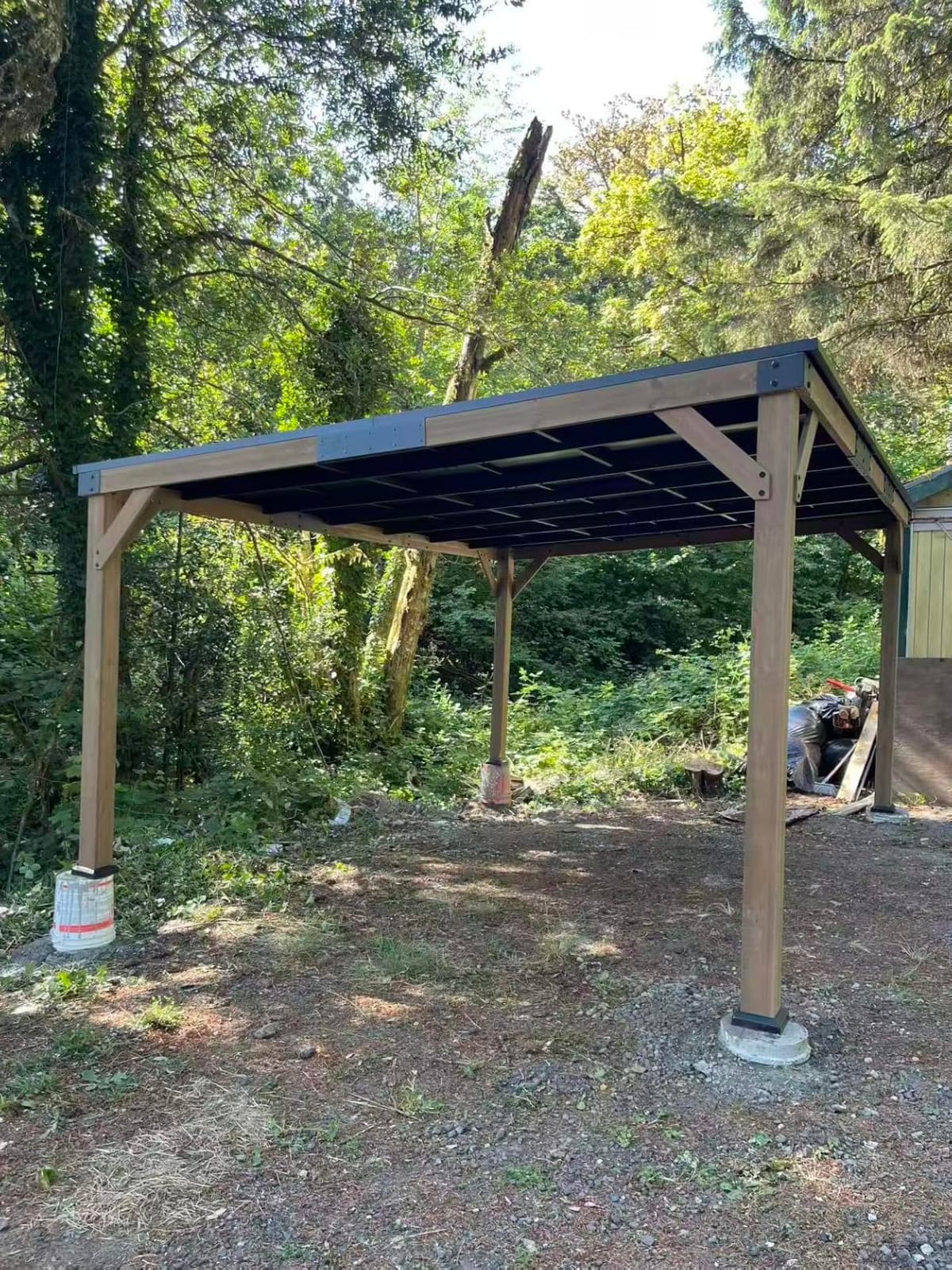 Modern Shade Wood Grill Gazebo 6x8 with USB Charging Power Strip & Shelves | Cedar Wood Gazebo with Galvanized Steel Roof and Paper Towel Holder, Bar Gazebo with Hooks, BBQ Gazebo for Outdoor Grill customer photo 1