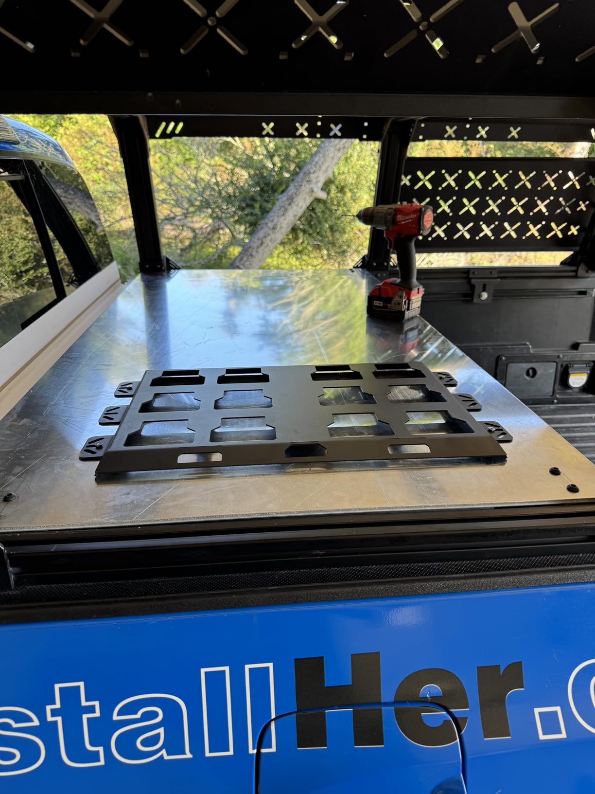 Packout Mounting Plate, Metal Base for Milwaukee Toolboxes, Wall or Floor Mount (1 Full Width) customer photo 1