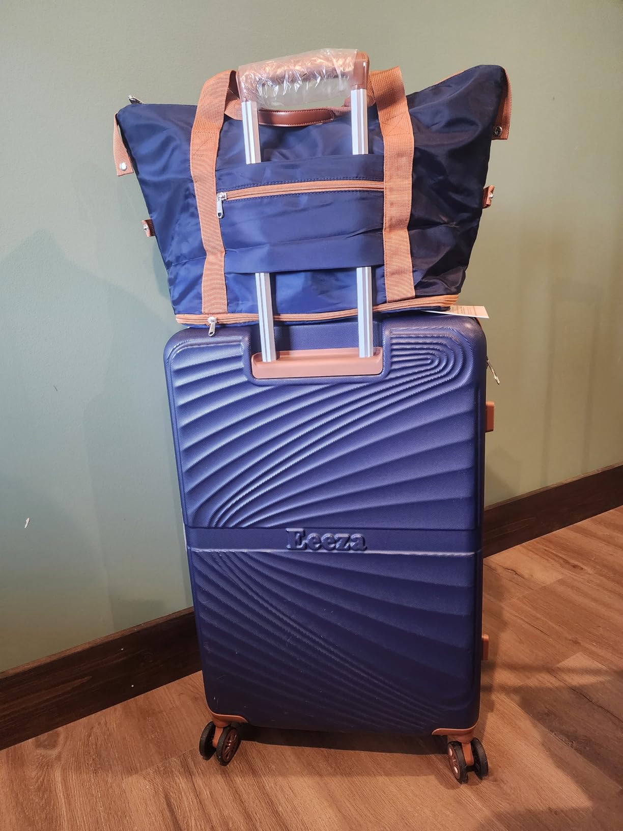 Luggage Sets 5 Piece Hardside Suitcase, Champagne (20