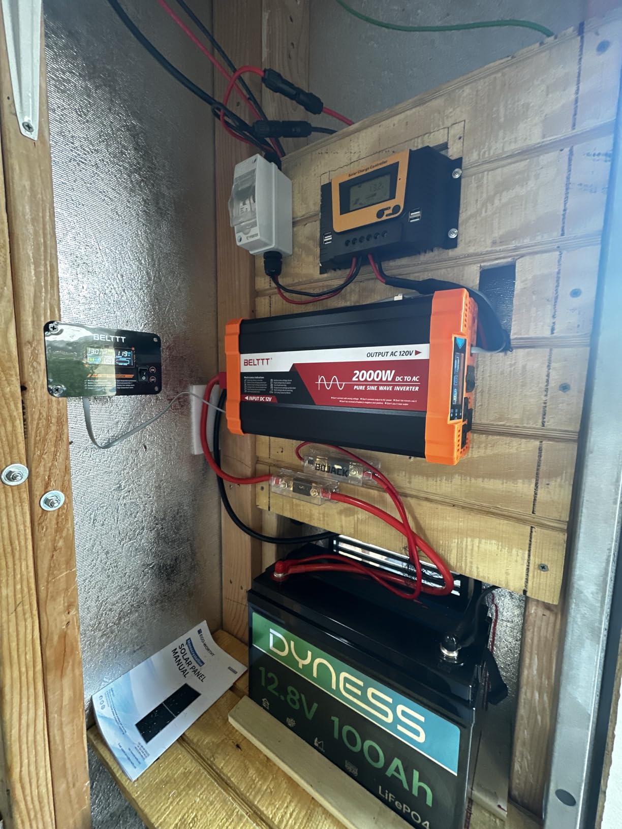 BELTTT 2000W Pure Sine Wave Inverter 12V DC to 120V AC, 4000W Surge | LCD Display, Dual AC and 20A Outlets, 23ft Remote, Hardwire Port, USB, Power Inverter for Solar, RV Truck, 93% Max Efficiency customer photo 1