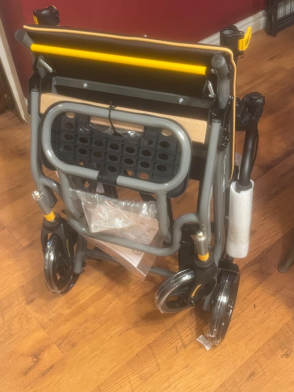 Wheelchairs for Adults Transport Chair Lightweight Foldable with Telescopic Handle, 17