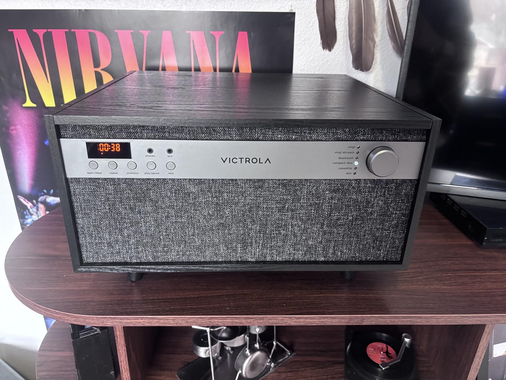 Victrola Century - 6-in-1 Bluetooth Record Player - Walnut customer photo 2