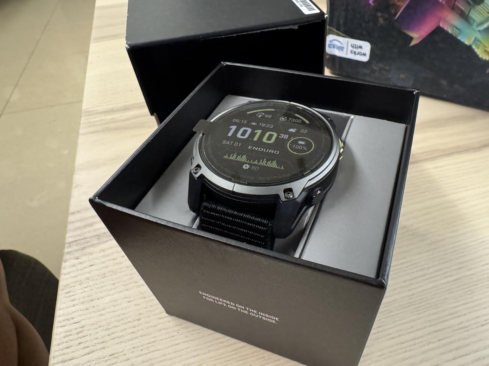 Garmin Enduro 3, Solar, 51mm, Sapphire, Black UltraFit Nylon Strap - Ultraperformance GPS Smartwatch, Solar Charging, Advanced Training Metrics & Maps, Round-Trip Routing, Built-In Flashlight customer photo 1