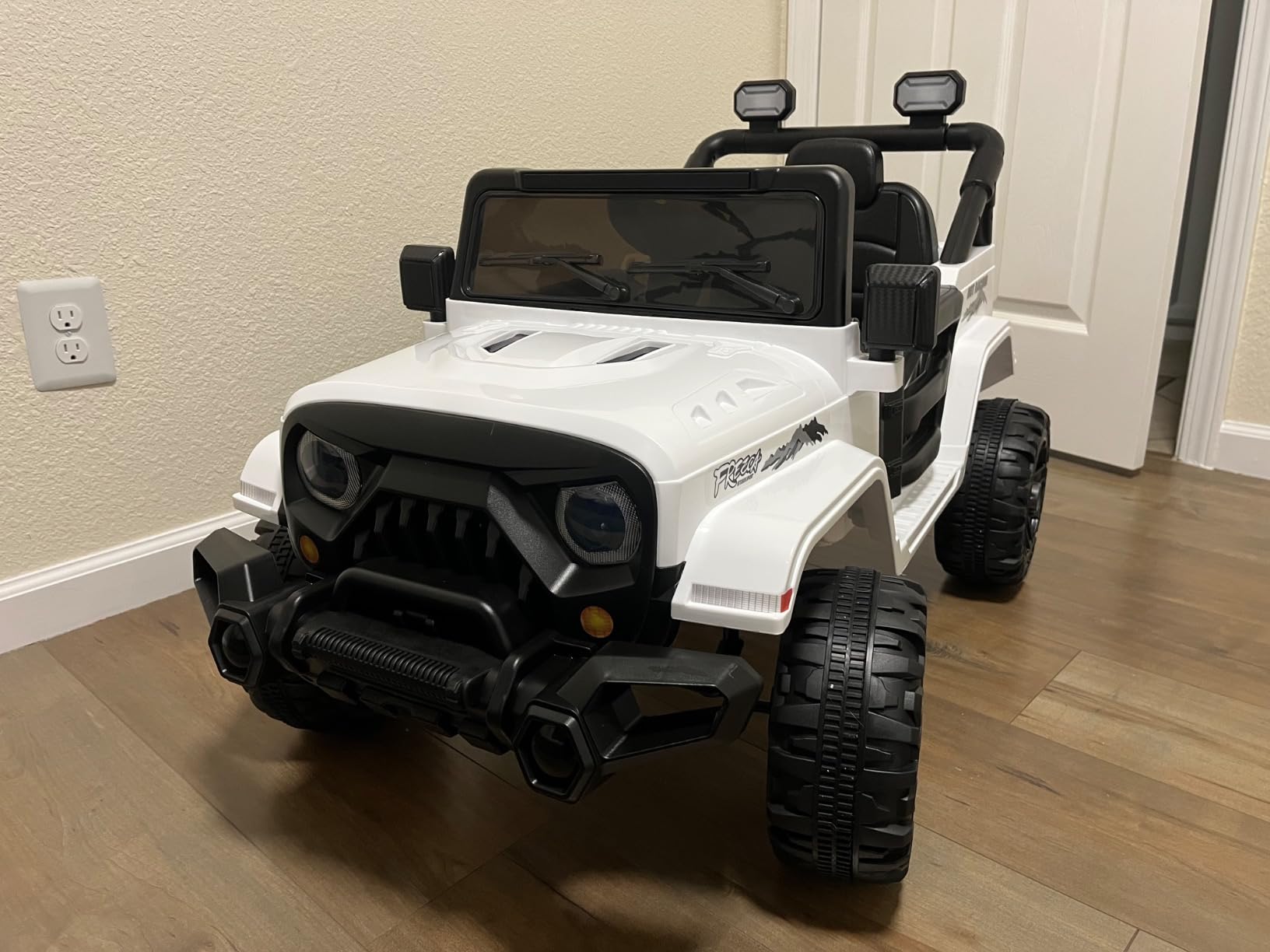 OLAKIDS Ride on Truck, 12V Battery Powered Electric Vehicle for Kids with Remote Control, Bluetooth, Power Display, LED Lights, Music Player - Blue customer photo 1