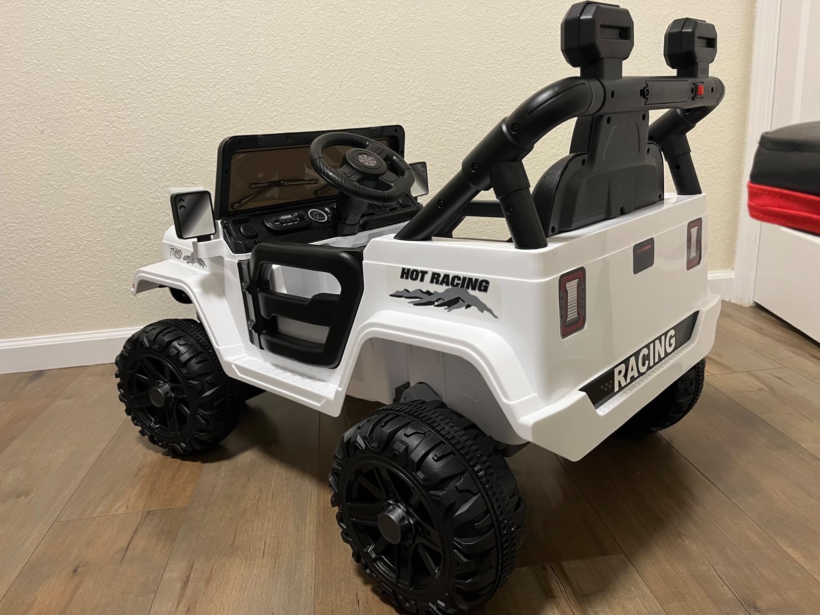 OLAKIDS Ride on Truck, 12V Battery Powered Electric Vehicle for Kids with Remote Control, Bluetooth, Power Display, LED Lights, Music Player - Blue customer photo 2