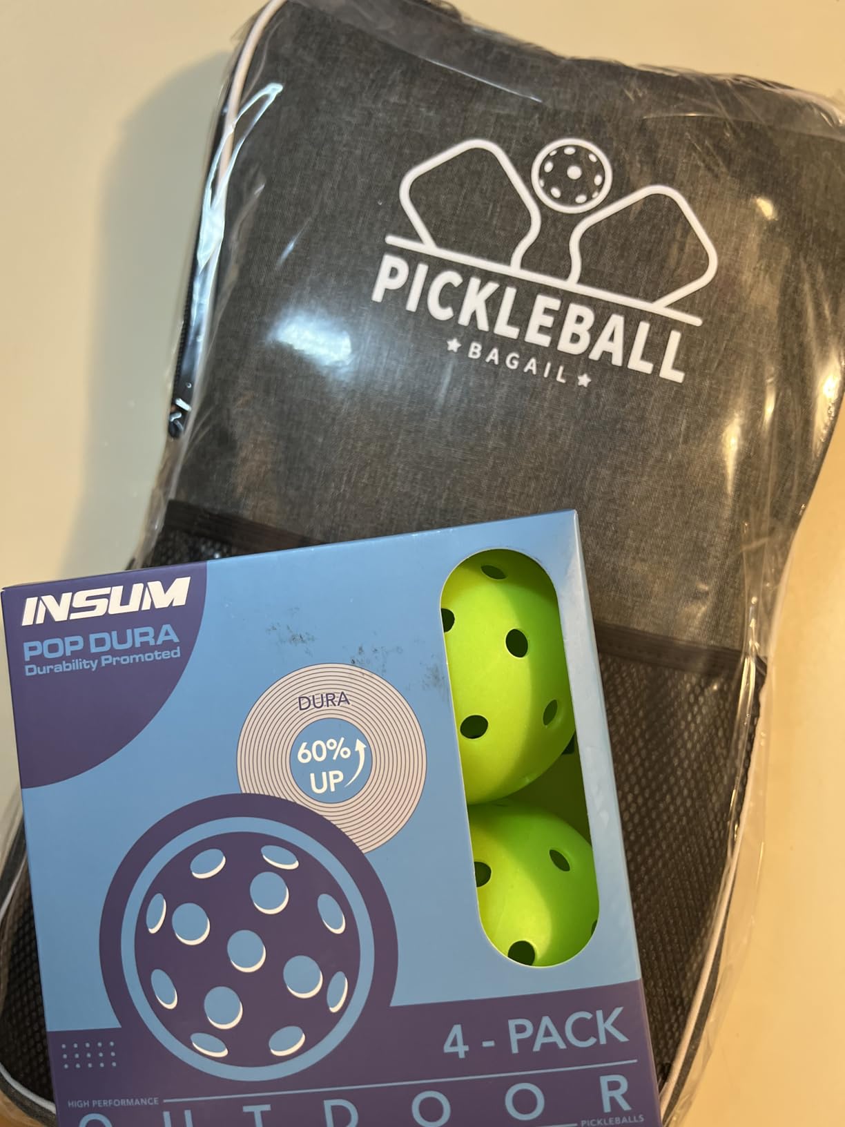 BAGAIL Pickleball Paddles, USAPA Approved Fiberglass Surface Pickleball Set, Lightweight Pickle Ball Rackets with 4 Balls, 1 Bag, Designed in California for Traction and Stability customer photo 2