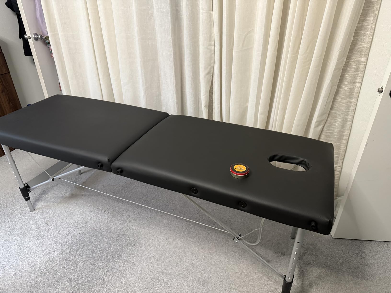 Brelley 2-Fold Aluminum Adjustable Massage Table Portable 22.8