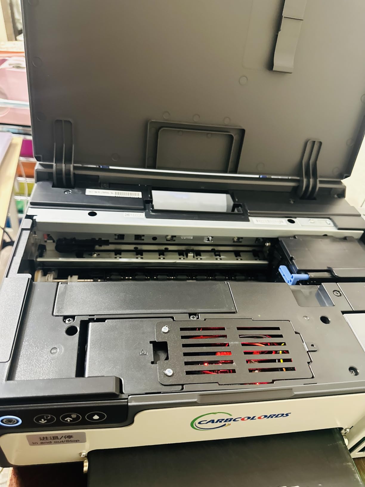 A4 DTF Printer with Oven Starter Bundle, White Ink Mixing System, Roll Feeder, Ink, Film and Powder for T-Shirt Printing customer photo 2
