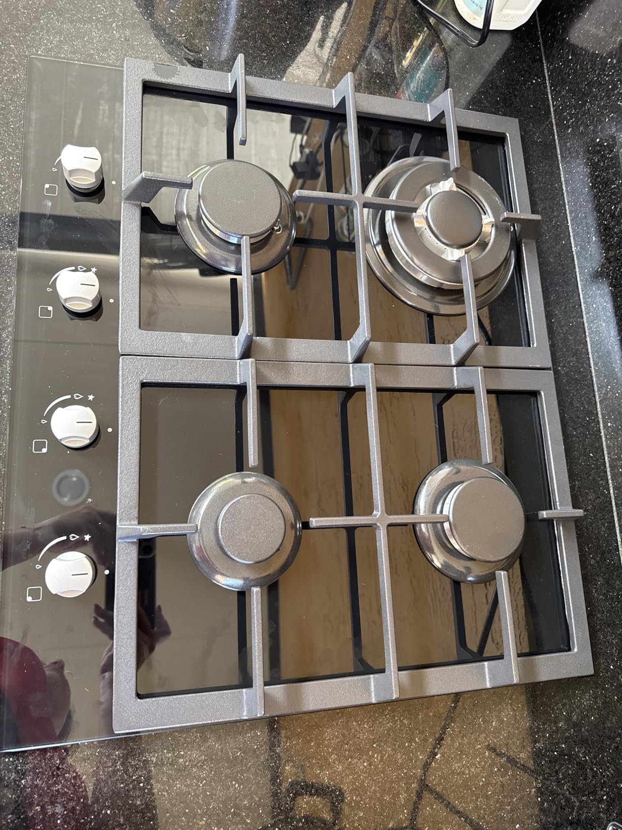 Gas Cooktop 30 Inch, Amzgachfktch 5 Burners Propane Stove, Built-in NG/LPG Convertible Gas Stove Top, Black Tempered Glass Propane Cooktop with Thermocouple Protection customer photo 1