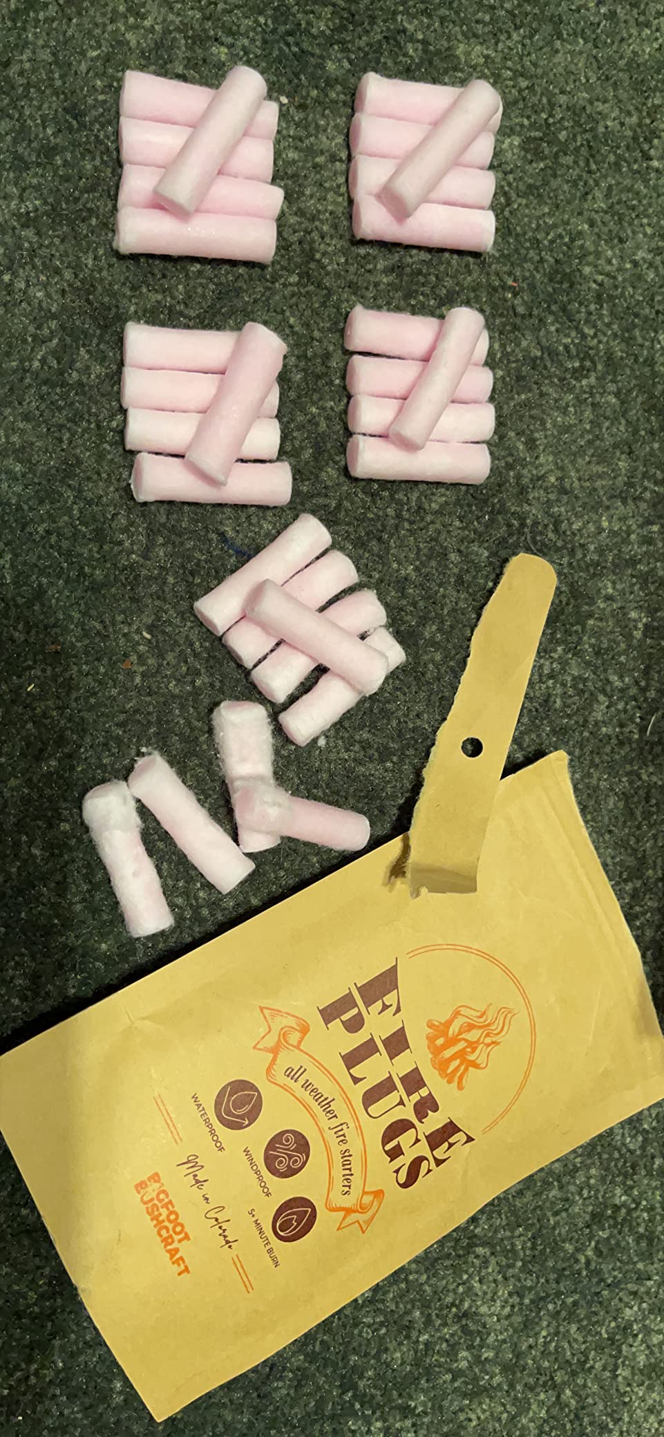 Non-Toxic Waterproof Fire Starters with 5+ Minute Burn for Emergencies, Survival, Campfires, Fire Pits, Grills - Made in the USA - 50 Pack customer photo 2