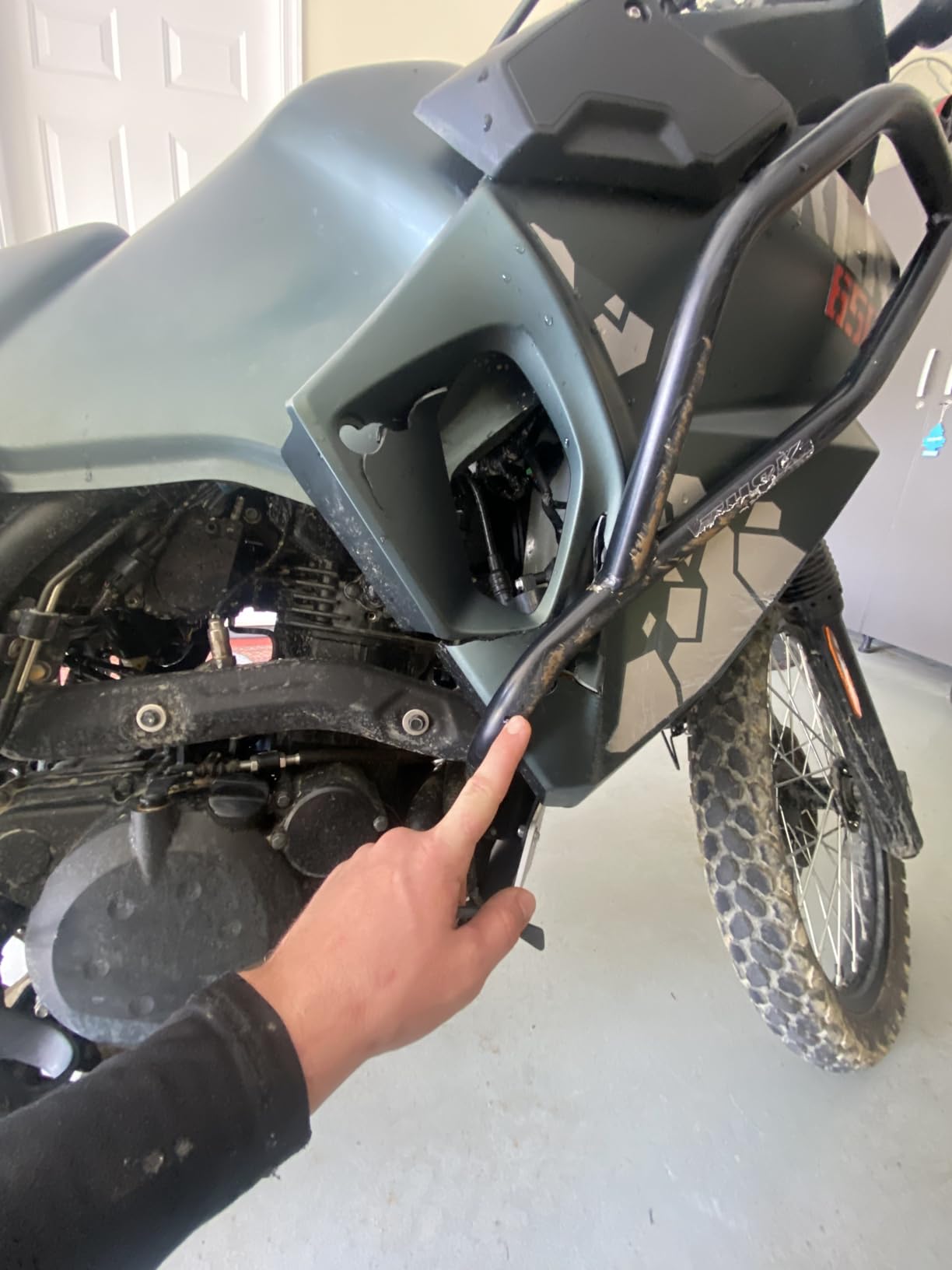 TUSK Tusk Crash Bars for 3rd Gen Kawasaki KLR650 - Upper Engine Guards with Oil Filter customer photo 1