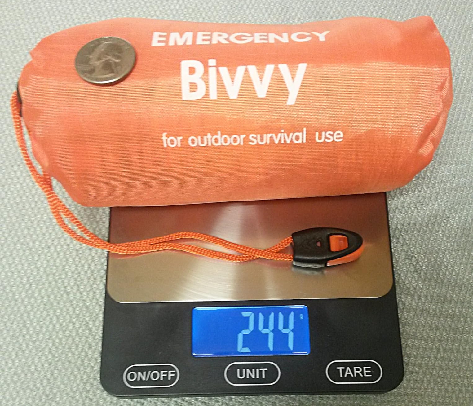 Emergency 2-Person Orange and Gray Survival Tent with Whistle and Paracord, Storm and Tornado Shelter, Tactical for Camping and Survival Kit customer photo 2