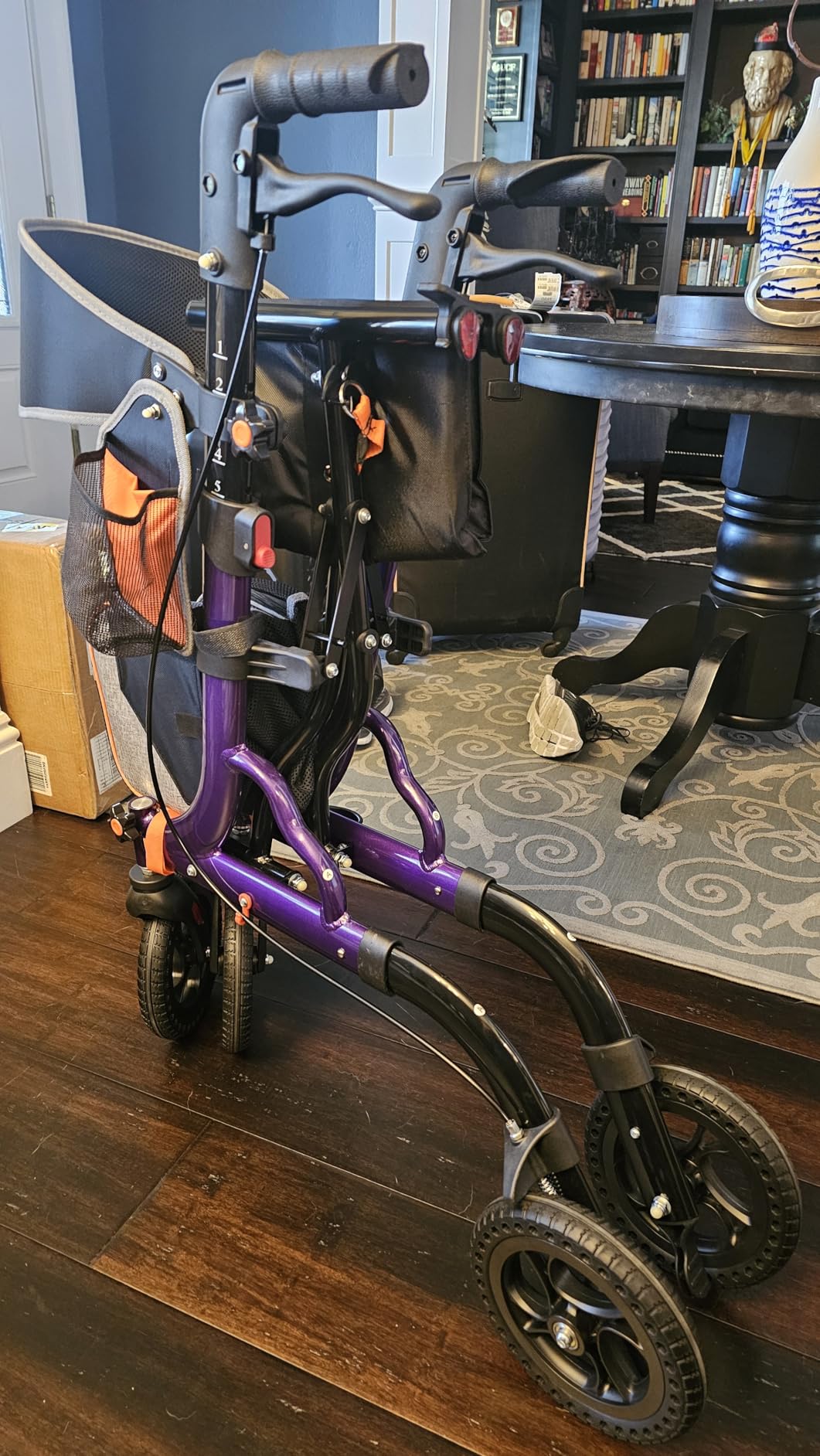 Aojin Rollator Walker for Seniors with Seat, Lightweight & Foldable, Purple | 8