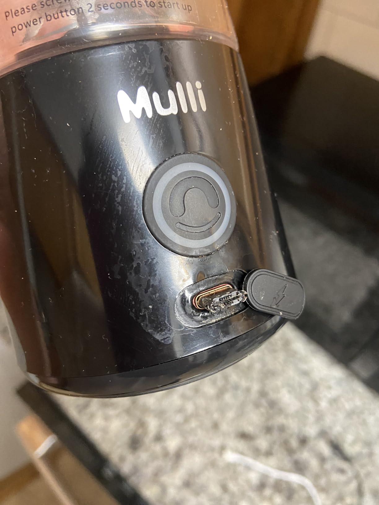 Mulli Portable Blender, 14oz USB-C Rechargeable Mixer, BPA-Free | Safety Lock, One-Click Clean, Splash-Proof USB Port, Non-Slip Base, Ideal for Baby Food, Travel & Gym, Shakes & Smoothies customer photo 2