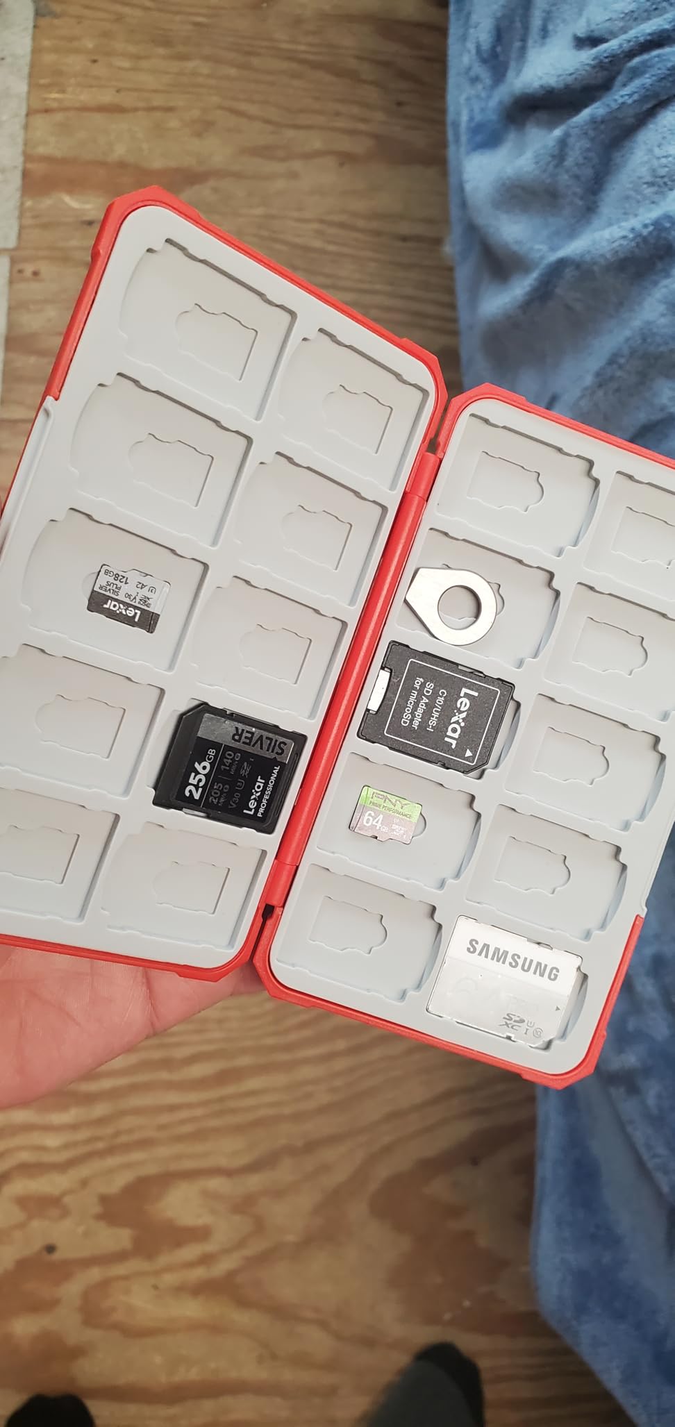 HEIYING SD Card Holder with 40 Precise Slots for SDXC SDHC Micro SD Cards | Portable SD Card Case, Hard ABS Shell with Soft Silicone Lining, Precise Card Slots, Magnetic Closure for Neat Storage customer photo 2