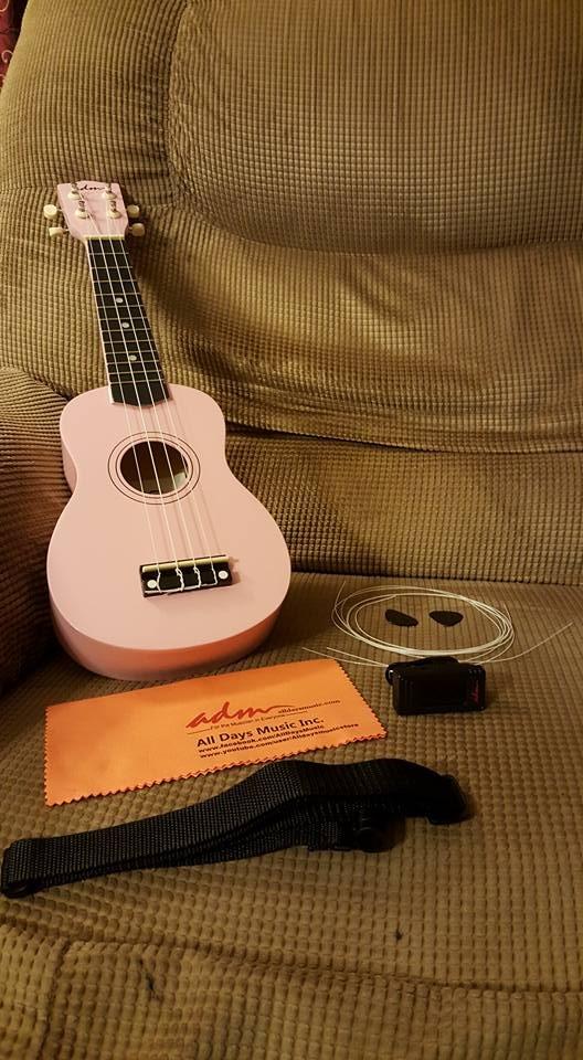 ADM Ukulele for Beginners Hawaiian Sapelewood Ukelele Kit for Adult Student Starter Professional Ukalelee Pack Bundle with Free Lessons Gig Bag Strap Nylon String Tuner (Brown-Sapele, 21 Inch) customer photo 2