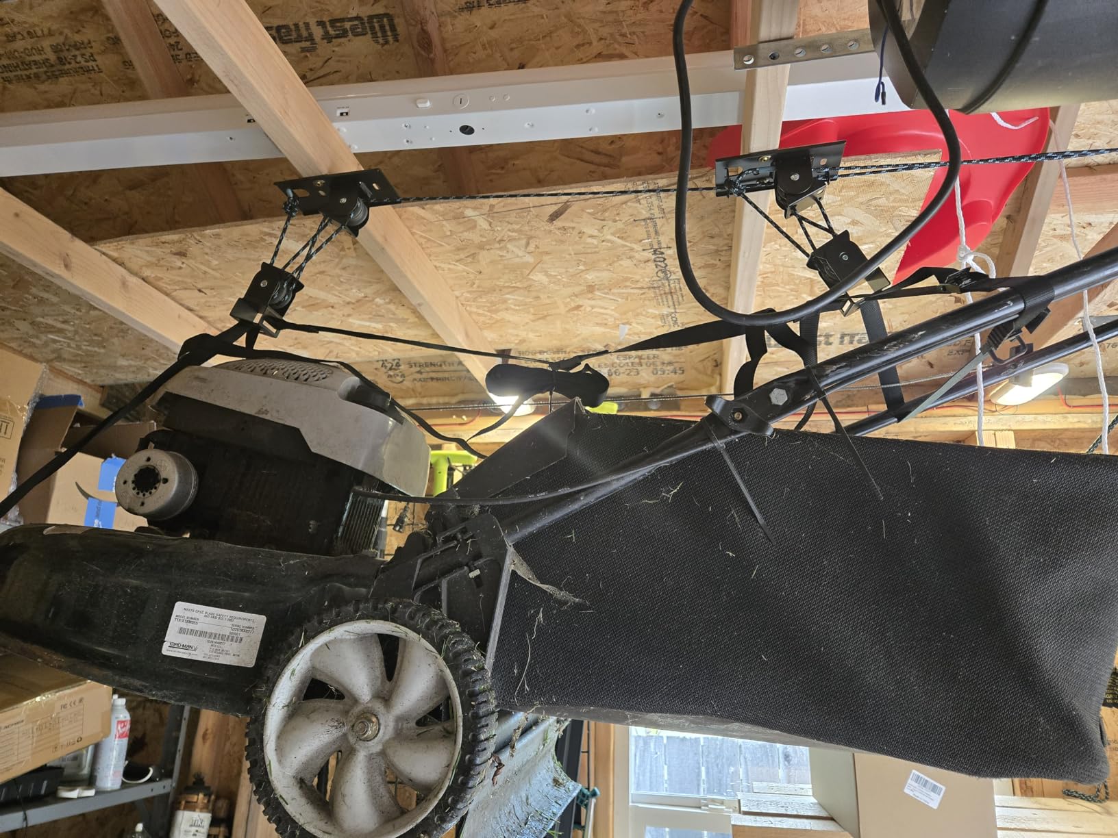 Teal Triangle Canoe Hoist, EasyLift Garage Pulley System, Holds 150 lbs | Kayak Canoe Hoist, Kayak Ceiling Hoist, Patented No Slip Strap, Canoe Lift customer photo 1