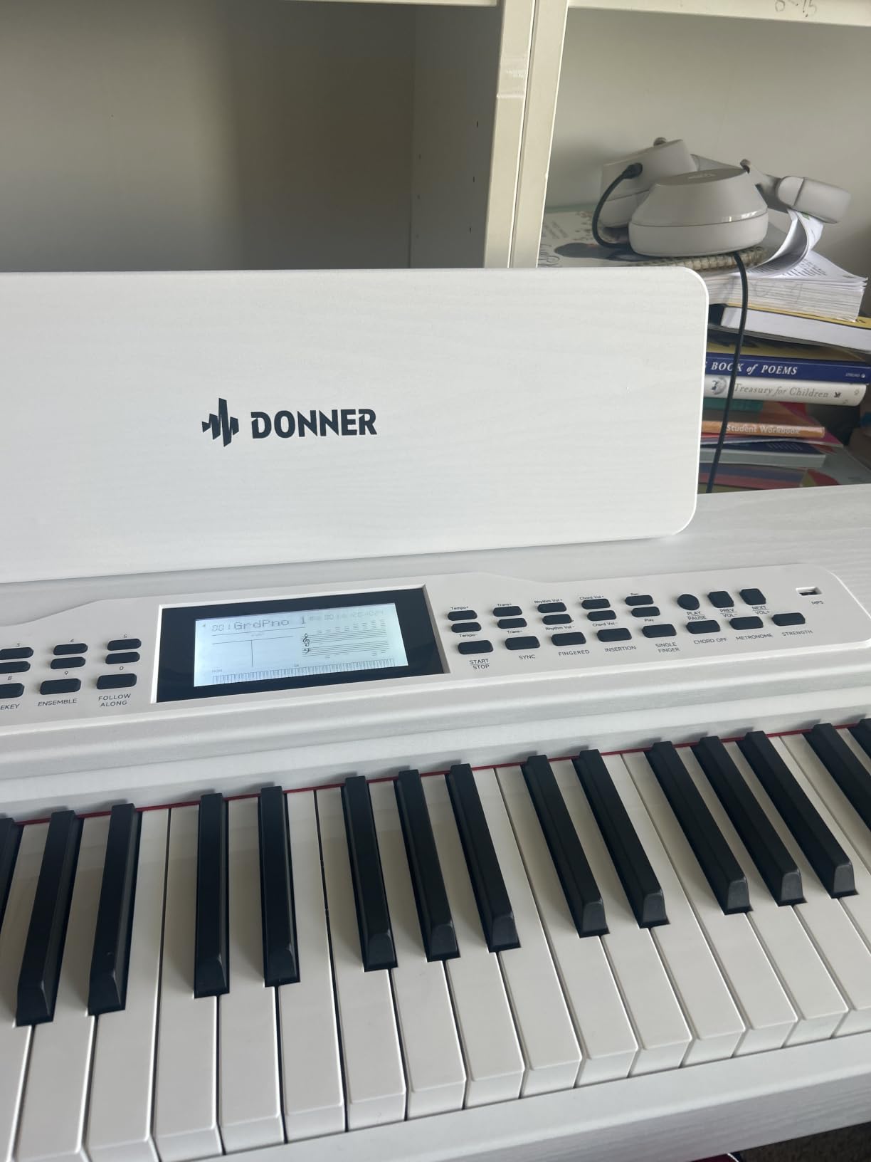 Donner DDP-95 Digital Piano with 88 Key Weighted Keyboard, Beginner Full Size Electric Piano Keyboard Boast Wireless Connection, 4.3