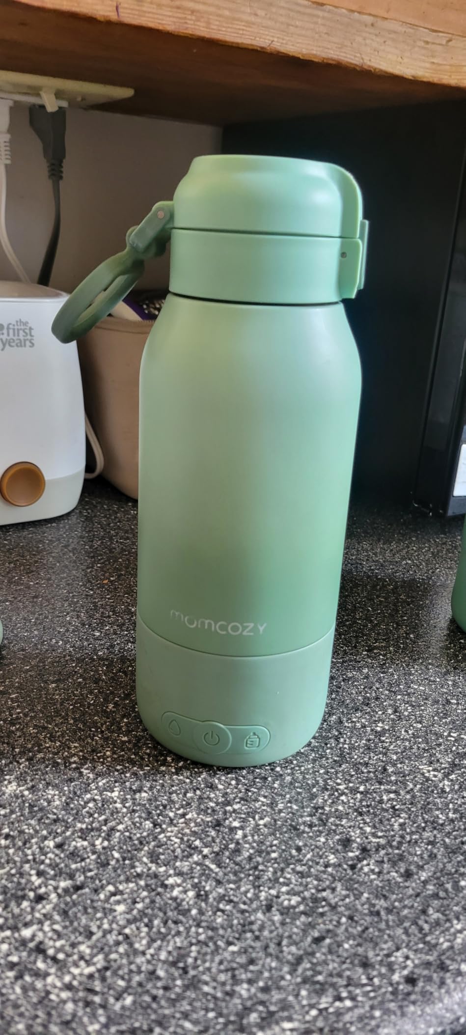 Momcozy Portable Bottle Warmer for Breast Milk, Baby Travel Essentials | Fast Heating with Nutrients Preserved, Precise Temp Control, Dual Heating Modes for Breast Milk & Water, 17OZ Large Capacity customer photo 1