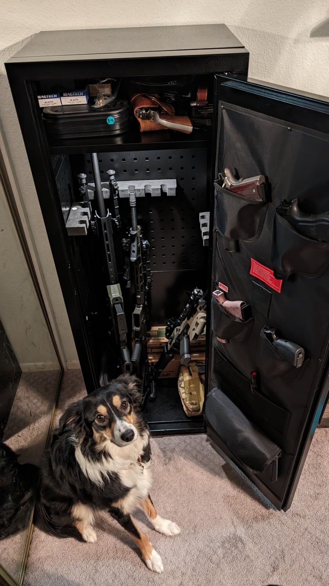 Superday 14-16 Rifle Gun Safe with Keyboard, Quick Access Large Gun Safe for Rifles, Locking Fireproof Gun Cabinet Rifle Safe with Gun Safes Pockets and Adjustable Rifle Rack for Home, Office (Black) customer photo 2