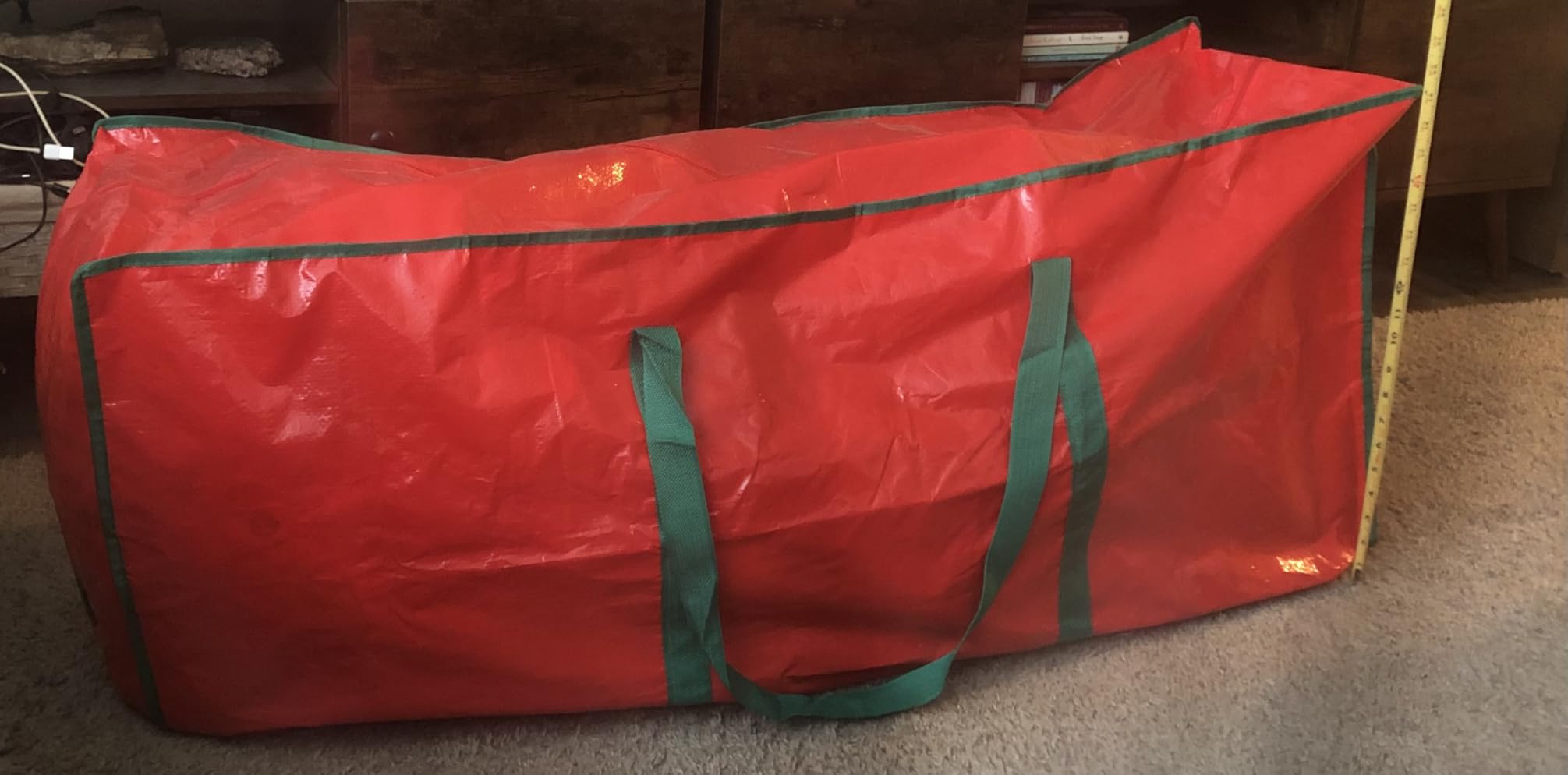 Cosy Family 7.5 ft Christmas Tree Storage Bag - Durable Heavy Duty Extra Large Artificial Xmas Holiday Tree Bag with Reinforced Handles and Dual Zippers Wide Opening - Red customer photo 1