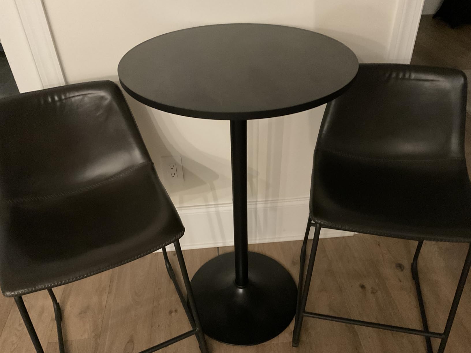 Pearington Round Bar Height Pub Table, Black, 4pk customer photo 2