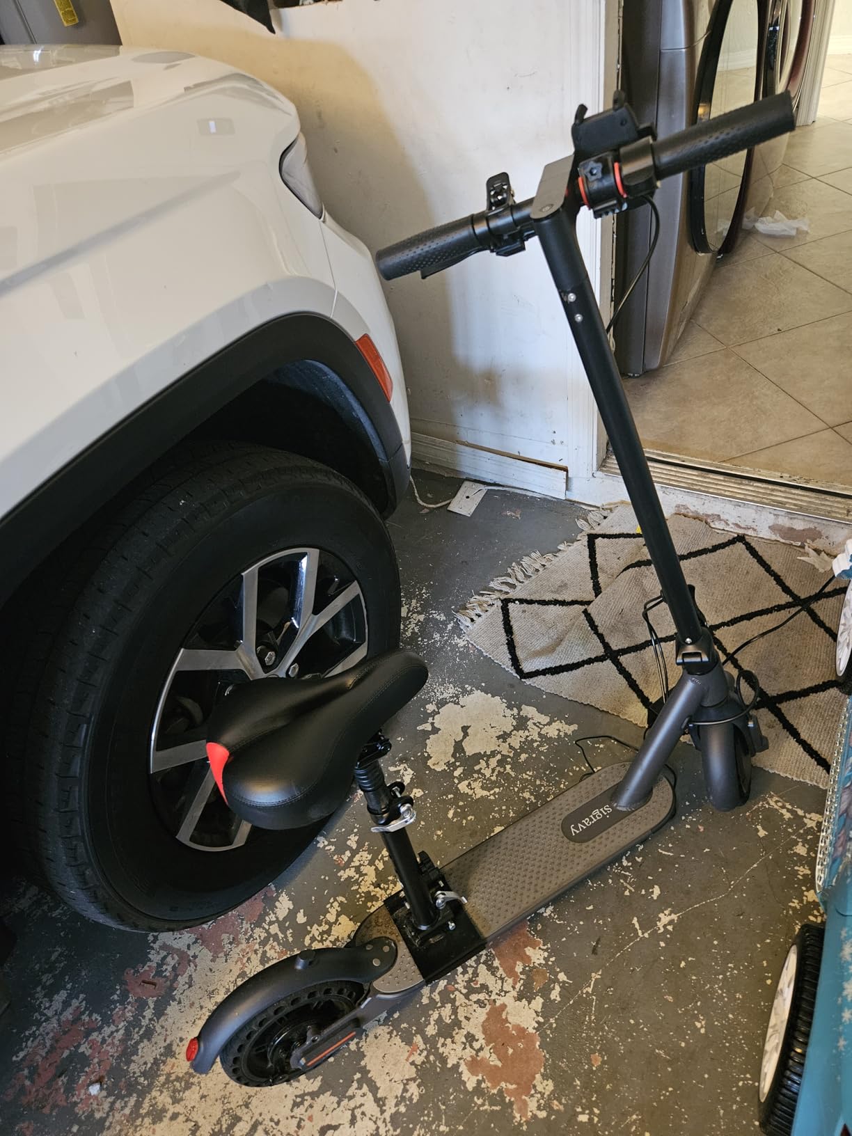 Sigravy Electric Scooter with Seat, 350W Folding Scooter for Adults & Teens | 5.2Ah / 7.8Ah battery option, 8.5