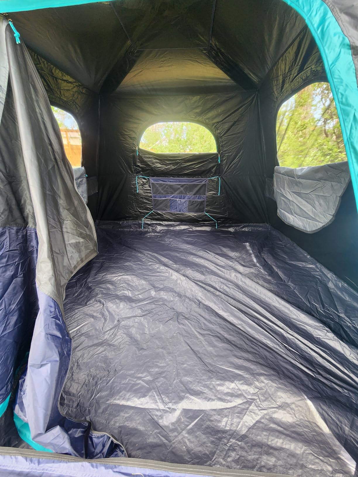 TIMBER RIDGE 6 Person Blackout Design Camping Tent, 60s Easy Setup Instant Cabin Tent for Family with Rainfly, Water-Resistant, 9' x 9' x 72