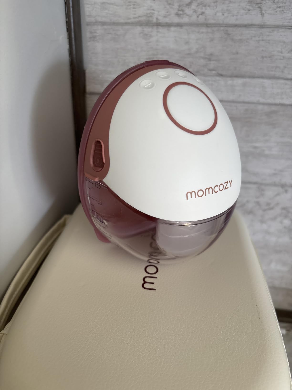 Momcozy Breast Pump Hands-Free Mobile Style Wearable M6 24mm, 2Pcs Gray | Breastfeeding Pump Ideal Rhythm for More Milk, DoubleFit Flange More Fit and Discreet with 3 Modes 9 Levels customer photo 2