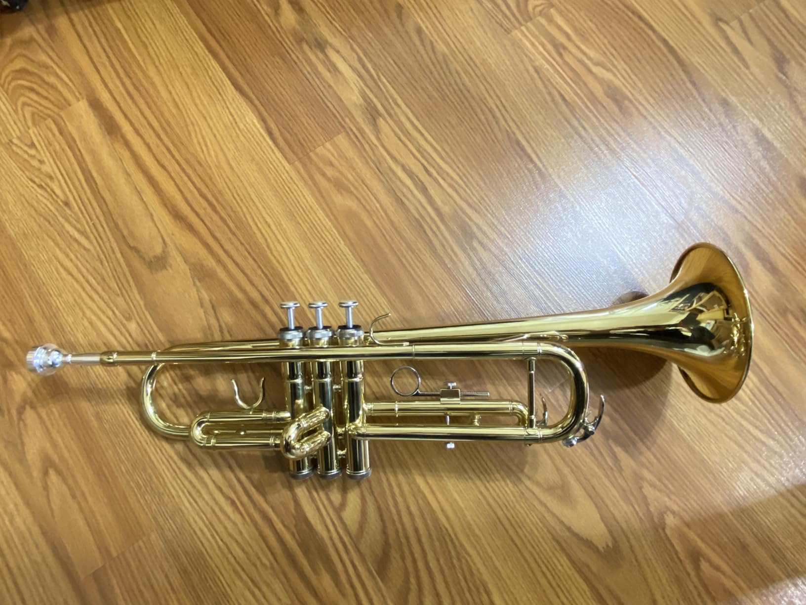 Eavnbaek Bb Standard Trumpet Instrument Brass Student Trompeta Trumpet Set | Portable Hard Case Cleaning Kit 7C Mouthpiece and Gloves, School Band Approved Practice Trumpet Kit For Student Beginners customer photo 1