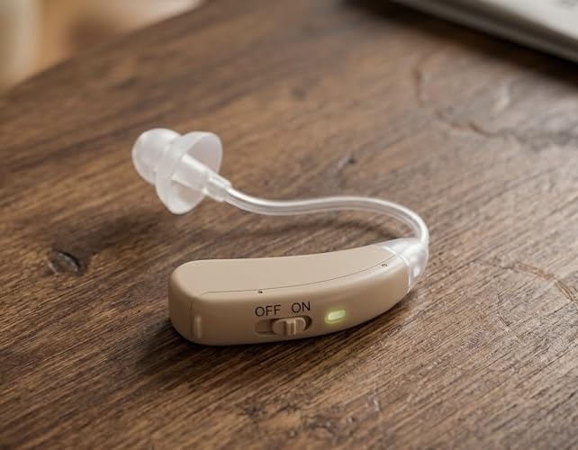 Flaygo Hearing Aids for Seniors,Hearing Aids for People with Hearing Loss, Sound Quality Restoration, Intelligent Noise Reduction, Standby 80h, One-Button Operation, Comfortable Wearing,Beige customer photo 1