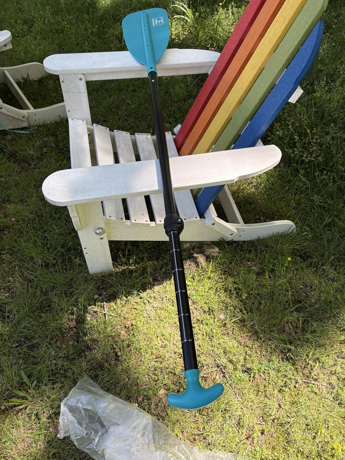 OCEANBROAD Canoe Paddle, Adjustable from 4'3''to 5'3'', 3-Piece Boat Paddle | Aluminum Shaft, PP Blade, T-Grip, Collapsible, Portable, Floatable customer photo 2