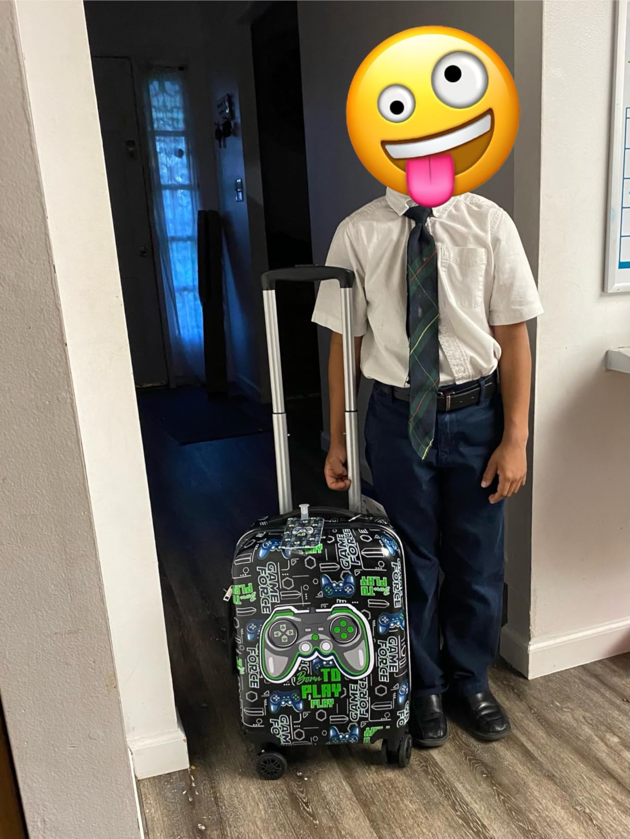 Kids Suitcase Set for Boys Hardside Luggage with Spinner Wheels 2 Piece 16inch Toddler Suitcase for Boys Travel Carry on Luggage Airline Approved customer photo 2