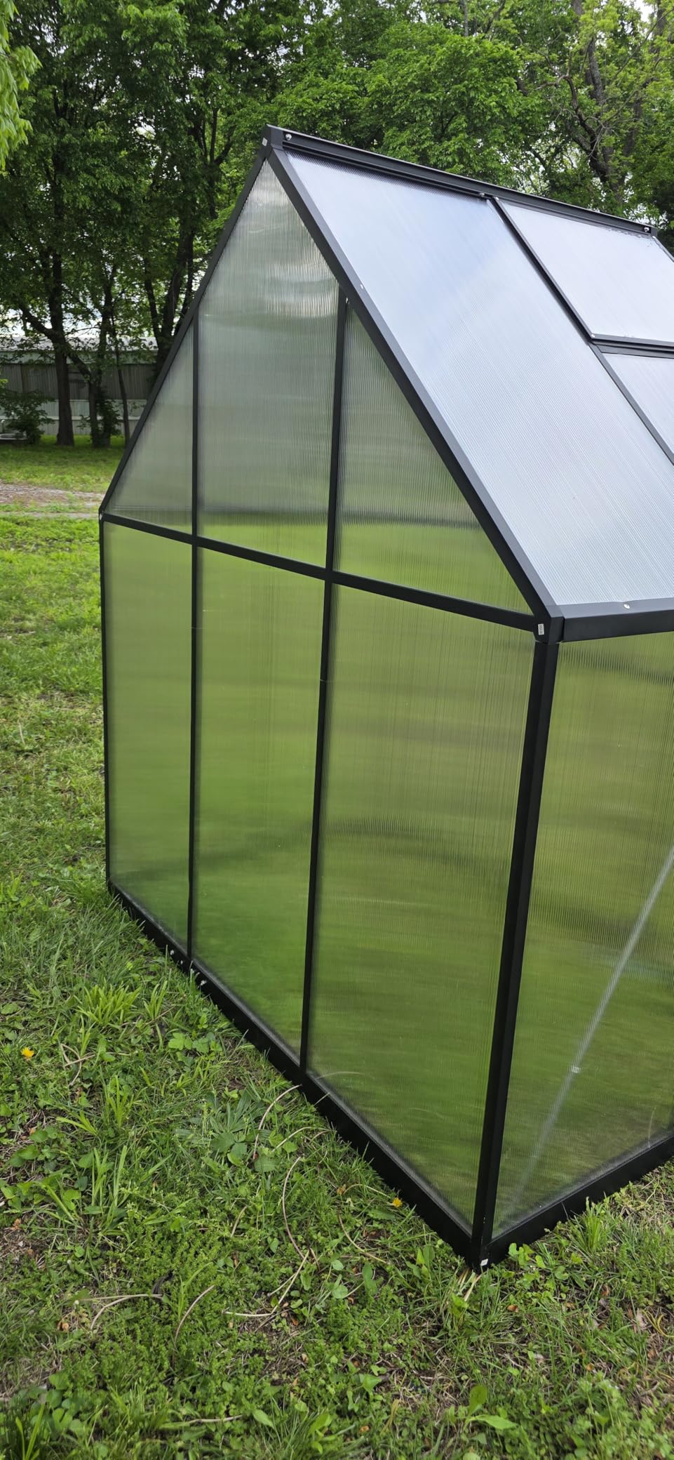 8X10FT Enhanced Aluminum Walk-in Greenhouse for Outdoors with Thermometer | Easy Assembly, UV-Resistant Panel, Rain Gutter, Lockable Sliding Door, Built-in Reinforcement, For Vegetable, Flower and Herb customer photo 2