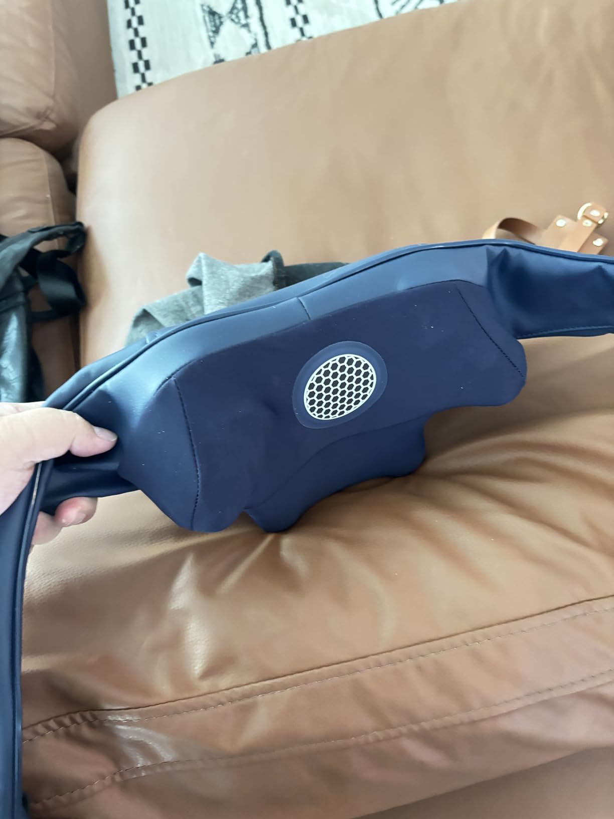 KNQZE Cordless Neck Massager for Pain Relief Deep Tissue with Heat, Upgraded Graphene Heating, 4D Shiatsu Deep Kneading Massage for Shoulder, Back, Hands-Free Straps customer photo 1