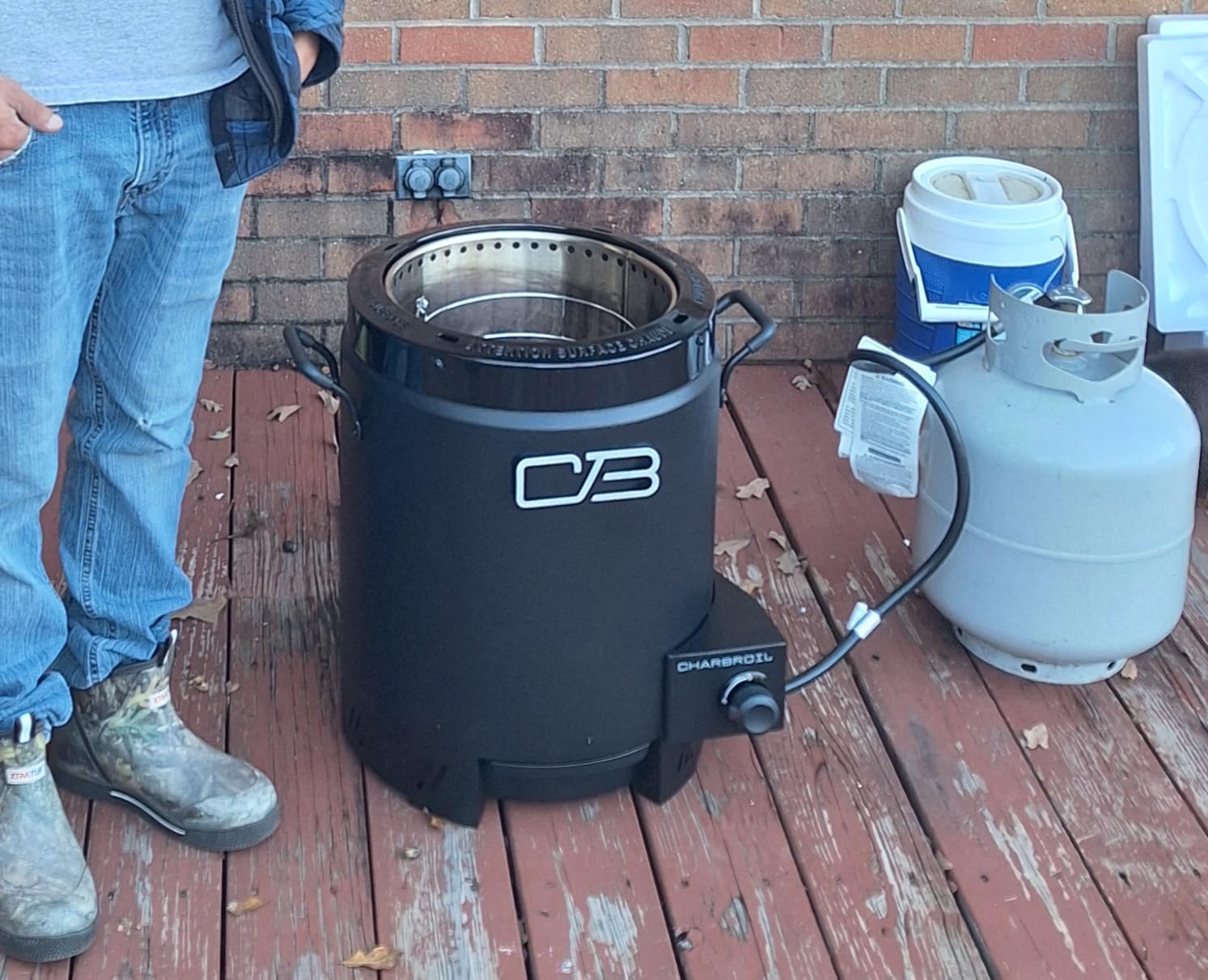 Charbroil The Big Easy Oil-Less Turkey Fryer | Outdoor Air Fryer | Propane Cooker, Black customer photo 2