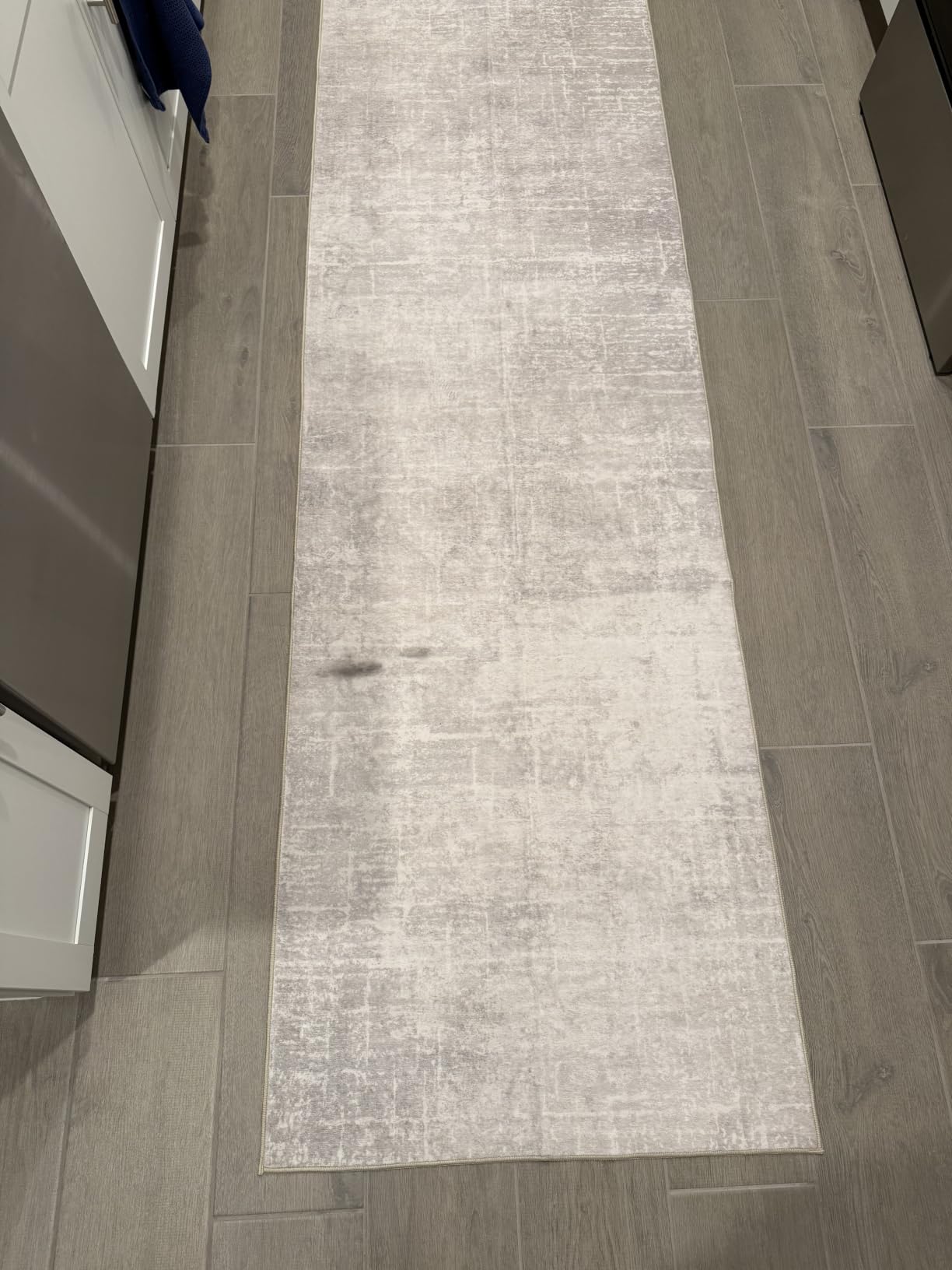 2x6 Washable Hallway Runner Rug: Indoor Farmhouse Kitchen Rugs Oriental Thin Non-Slip Entryway Carpet Ultra Soft Water Resisitant Floor Mat for Living Room Bedroom for Bathroom Laudry(2 X 6,Blue) customer photo 2